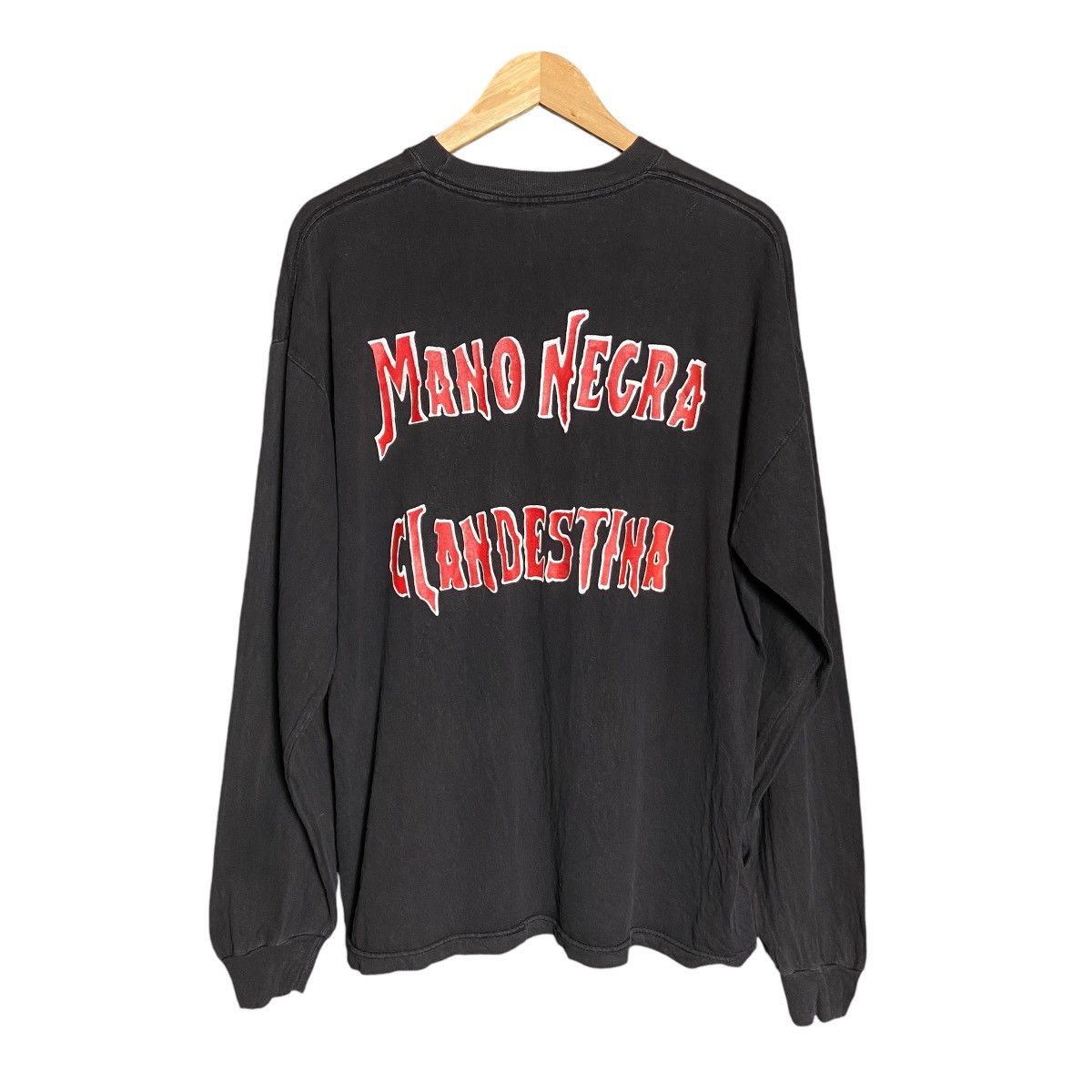 Band Tees Vintage 90s Mano Negra Band Tee / Punk Long Sleeve Size US XL / EU 56 / 4 - 2 Thumbnail
