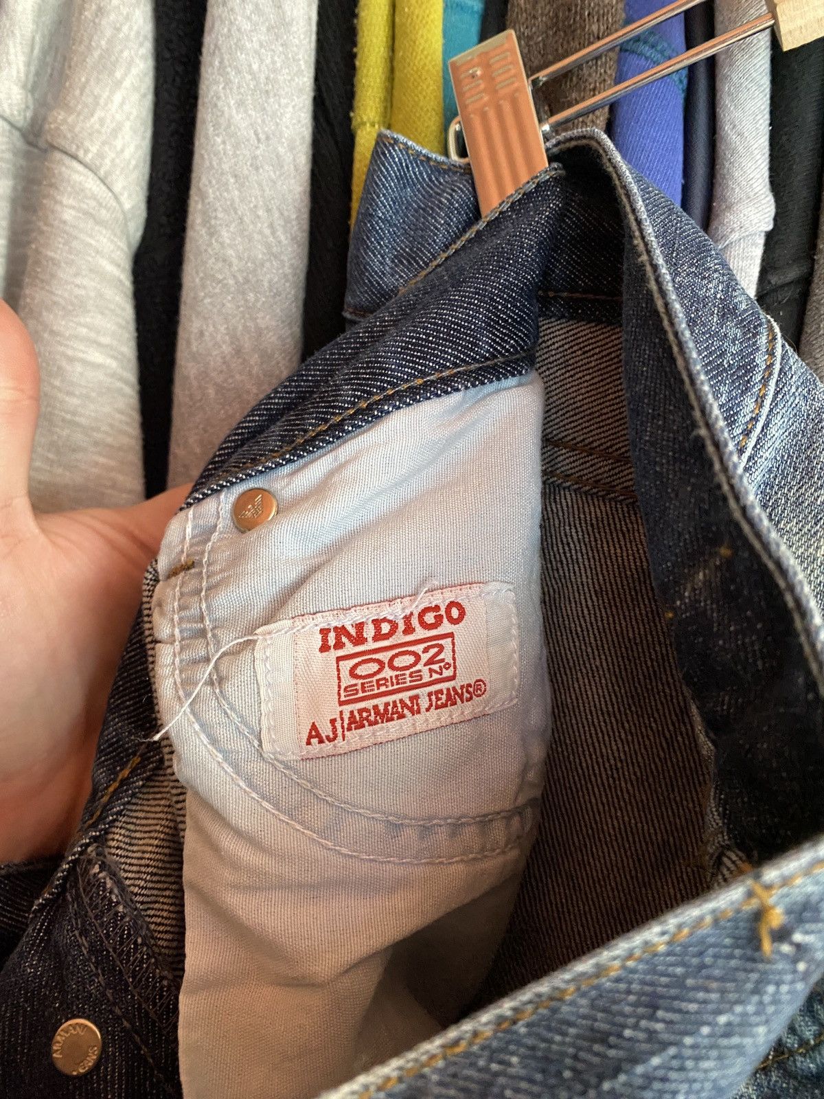 Armani VINTAGE ARMANI FLARED BIG LOGO DENIM JEANS Size 30" / US 8 / IT 44 - 11 Thumbnail