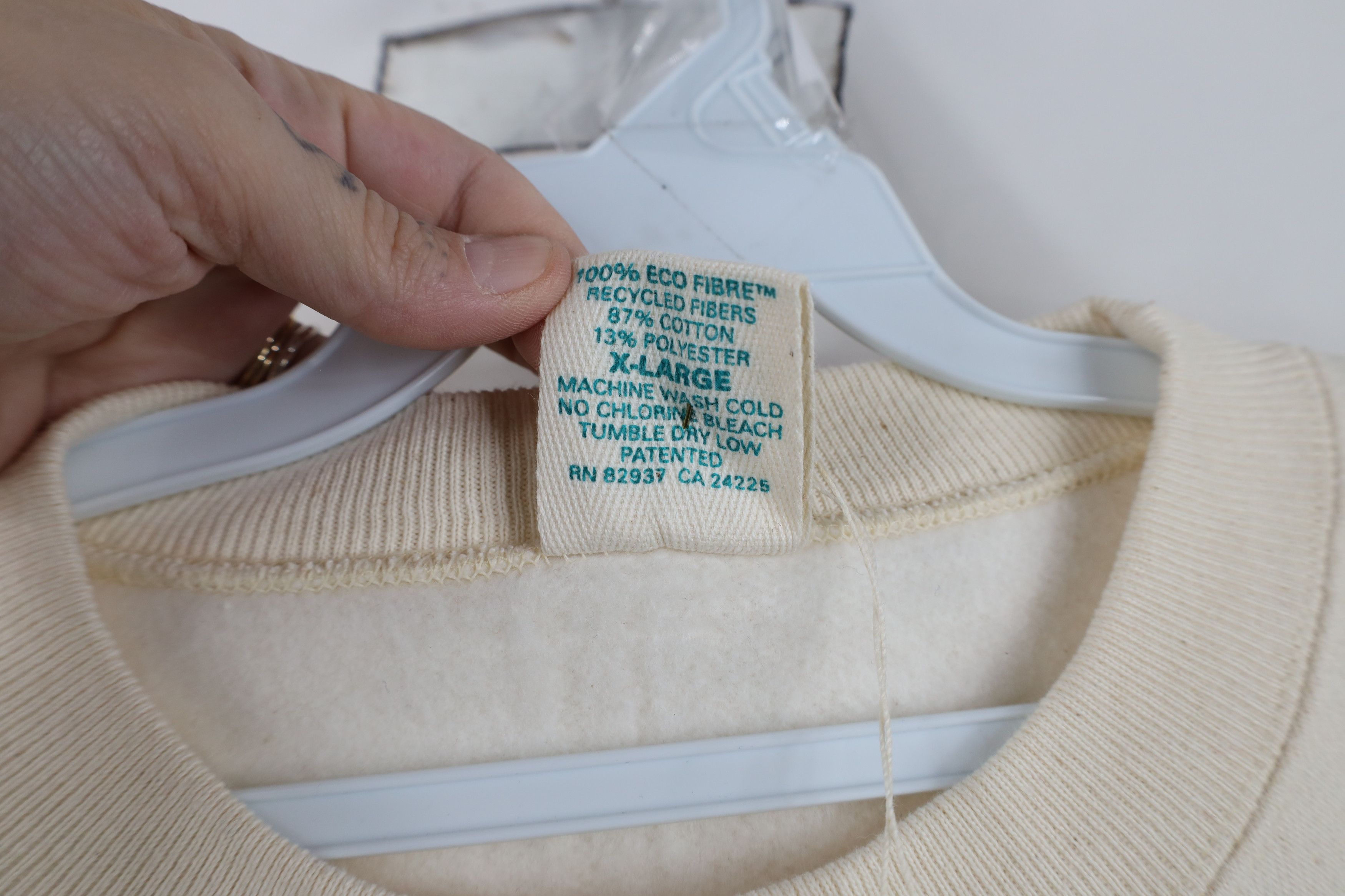 Vintage Deadstock Vintage 90s Streetwear Fiber Sweatshirt USA Size US XL / EU 56 / 4 - 5 Thumbnail