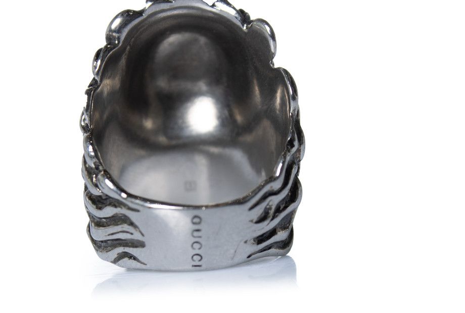 Gucci Gucci, Unisex lion ring head with transparent stone Size ONE SIZE - 7 Thumbnail