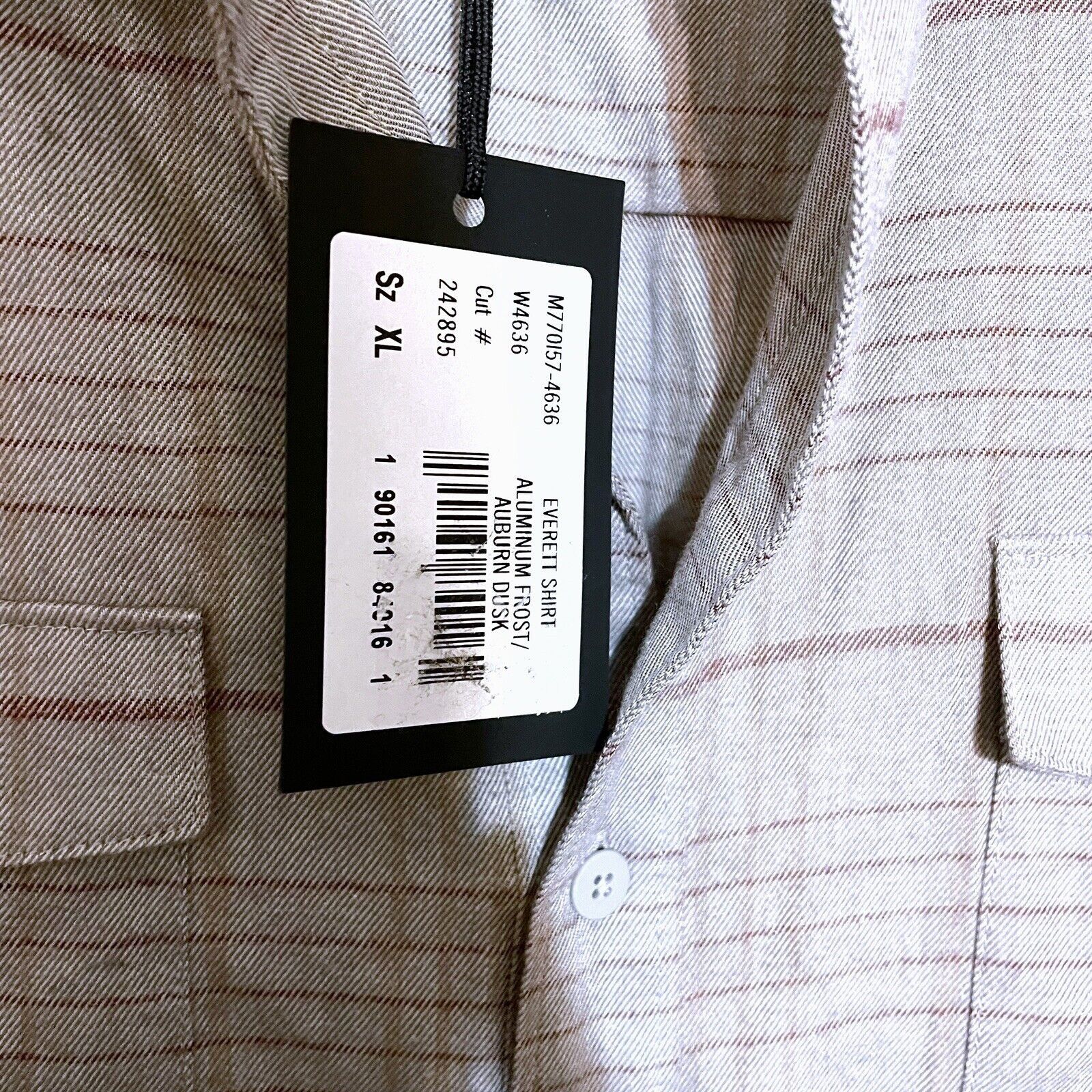 Paige PAIGE EVERETT Shirt Gray Plaid Check Button Down NWT SZ XL Size US XL / EU 56 / 4 - 4 Thumbnail
