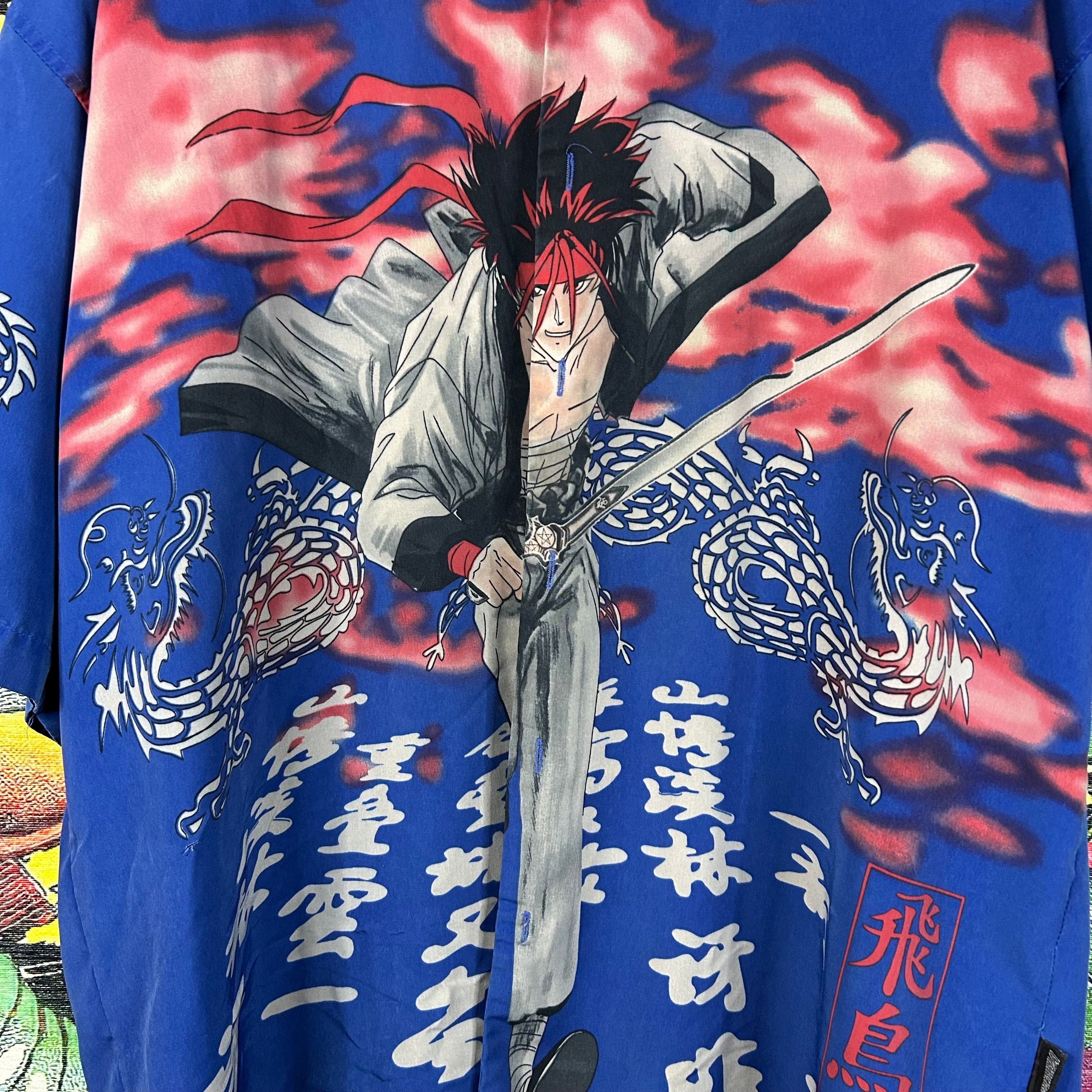 Vintage Vintage Y2K Veezo Sanosuke Anime AOP Button Down Shirt Size US XL / EU 56 / 4 - 4 Thumbnail