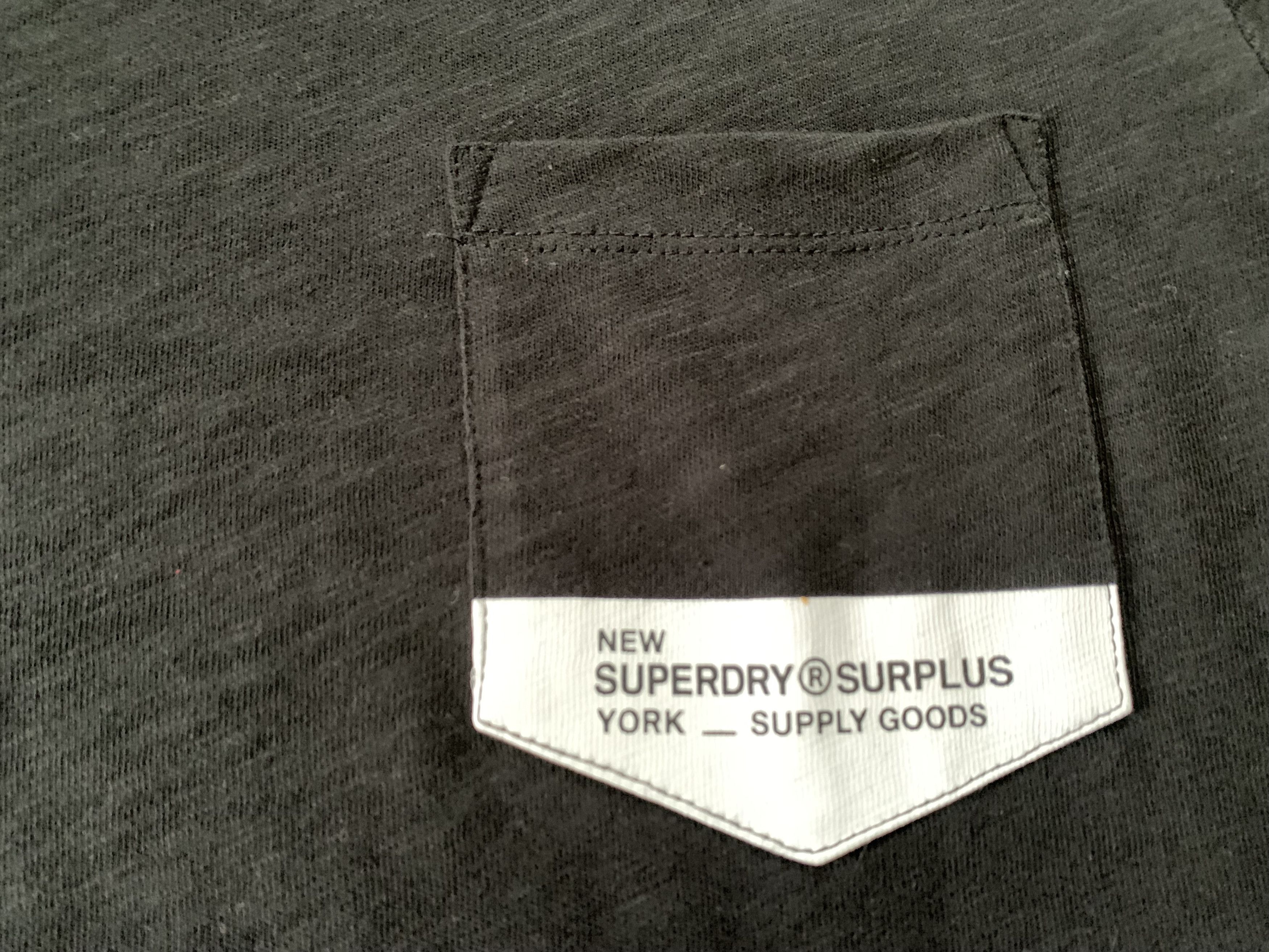 Japanese Brand × Superdry Superdry Black Cotton Pocket T Shirt Size US XL / EU 56 / 4 - 5 Thumbnail