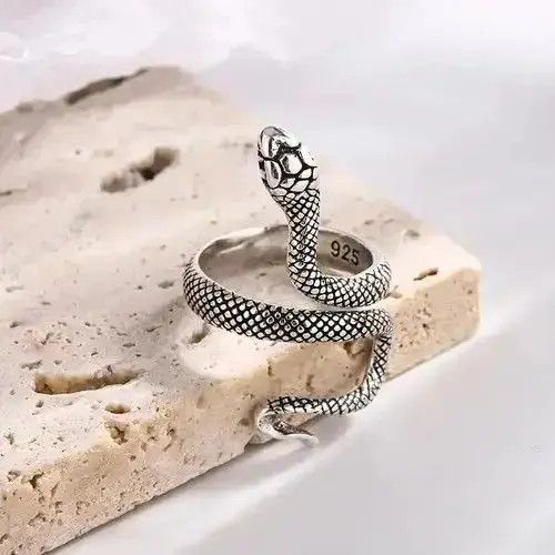 VIBE Sterling Silver Snake Rings Size ONE SIZE - 4 Thumbnail