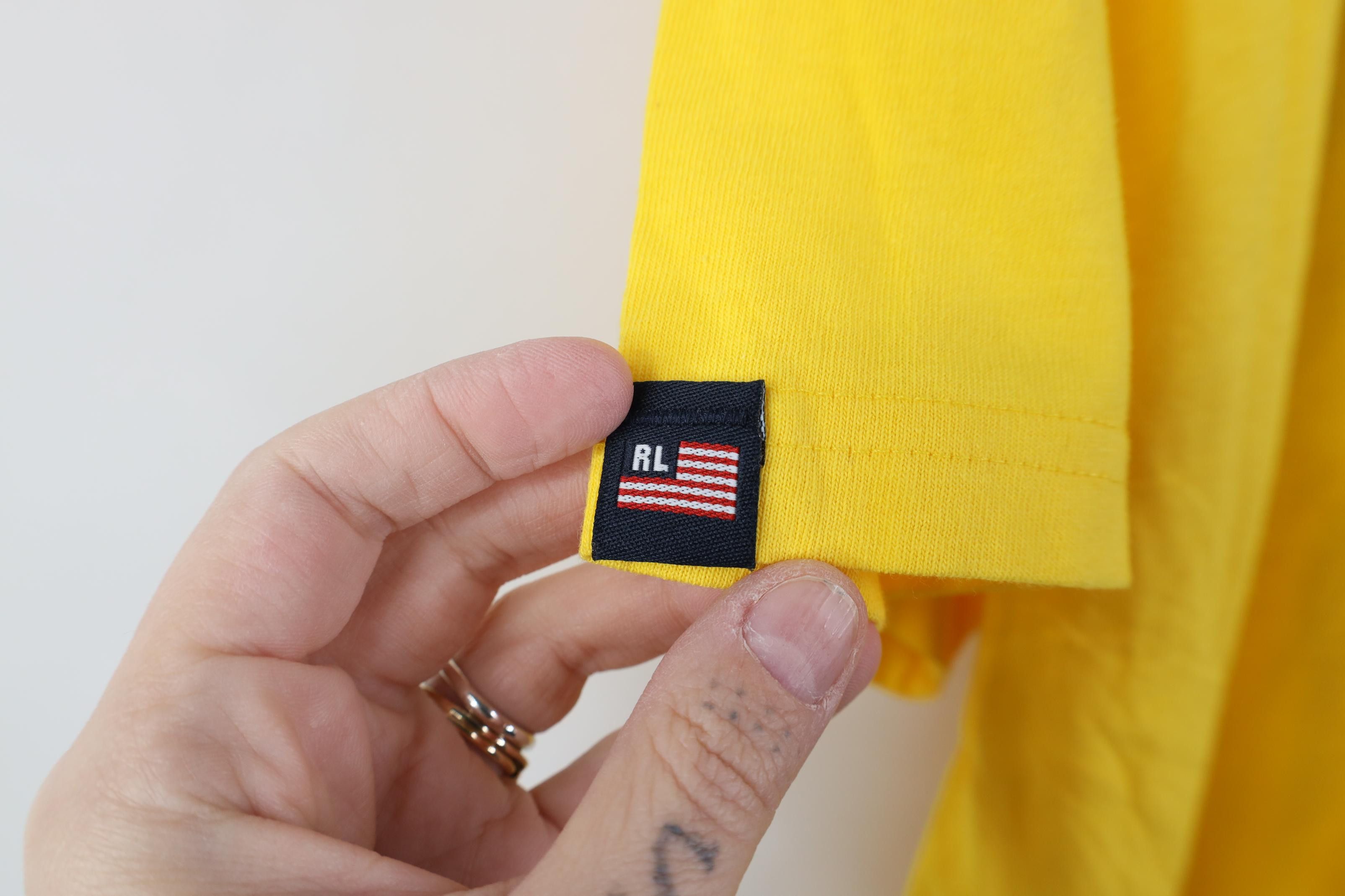Polo Ralph Lauren Deadstock Vintage 90s Ralph Lauren Shadow Logo T-Shirt Size US L / EU 52-54 / 3 - 11 Thumbnail