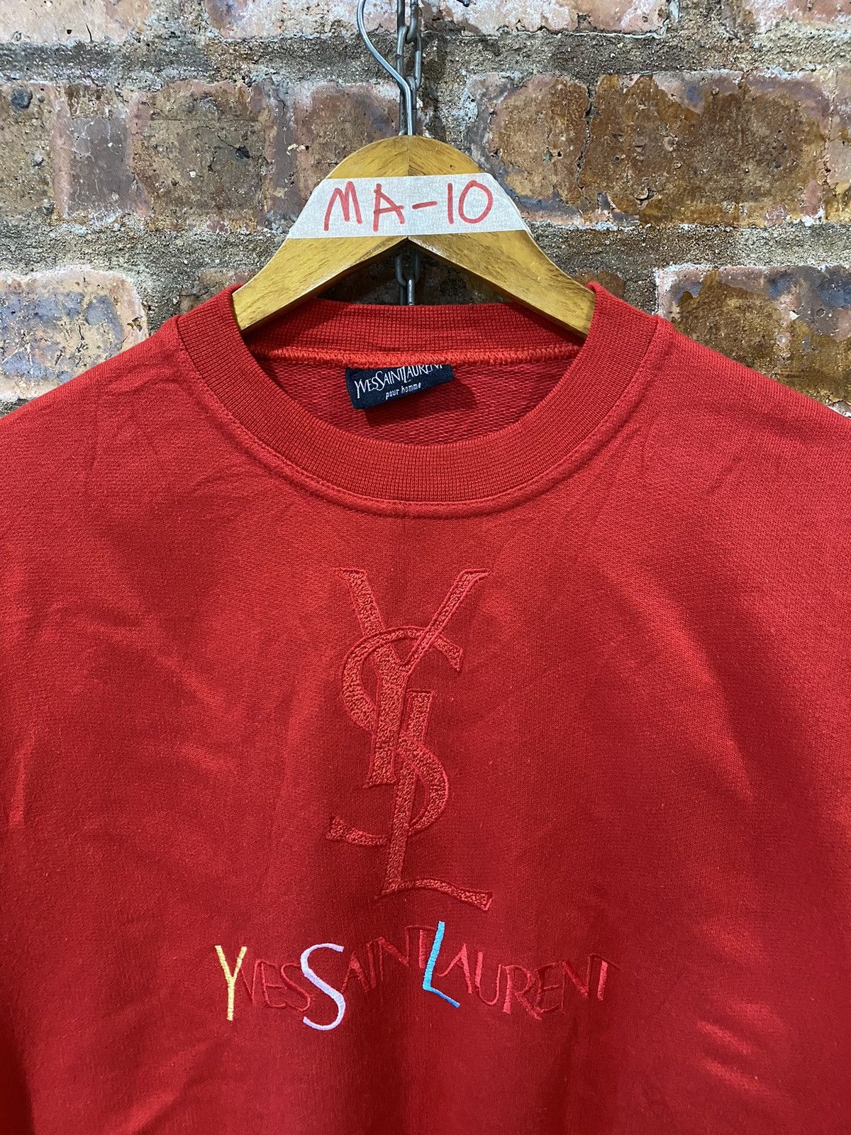 Yves Saint Laurent 1990s Embroidered logo Size US L / EU 52-54 / 3 - 3 Thumbnail