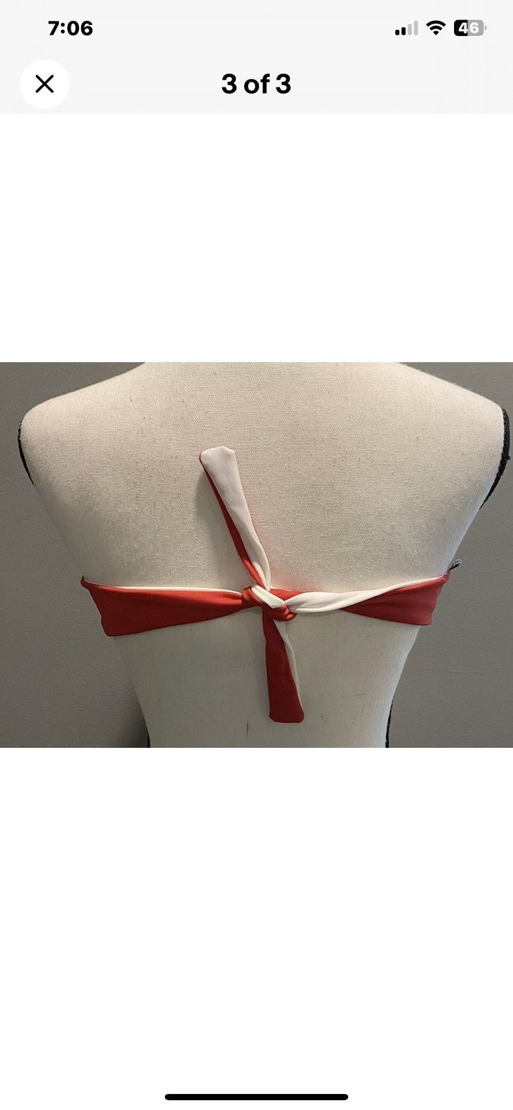 Other NEW W/O TAGS Red & White Swim Suit Top Size M / US 6-8 / IT 42-44 - 3 Thumbnail