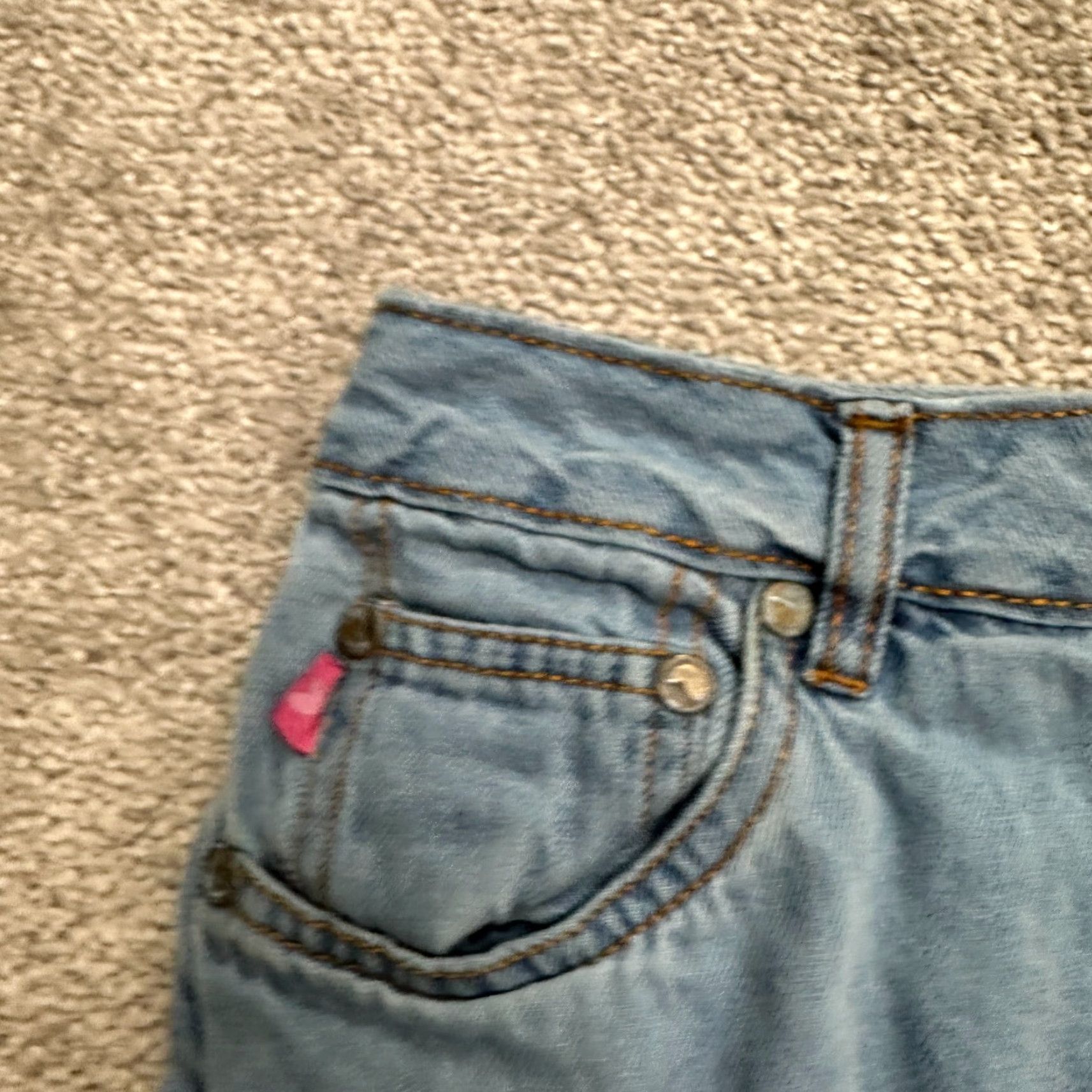 Vintage Woman Within Jeans Jeans Adult 14W Plus 33x28.5 Blue Denim 5-Pocket Button Closure Light Wash Womens Size 36" / US 14 / IT 50 - 3 Thumbnail