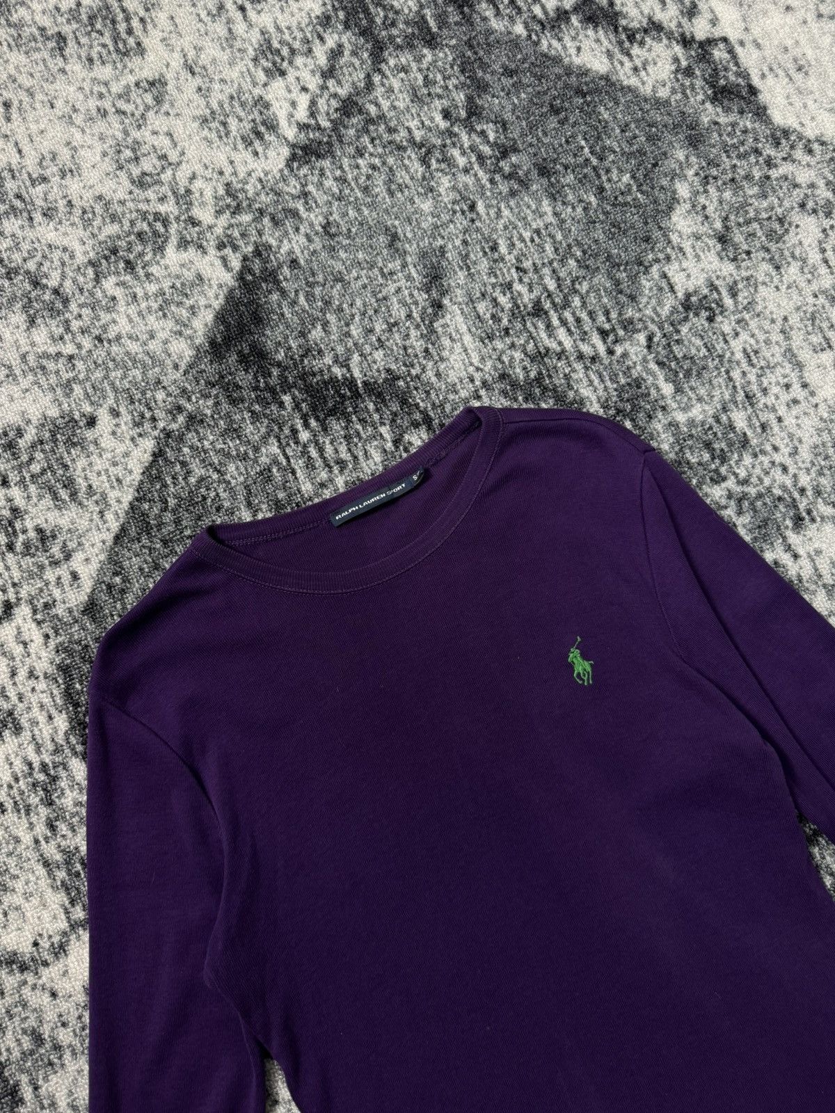 Polo Ralph Lauren × Ralph Lauren Sport × Vintage Vintage Ralph Lauren Sport Long Sleeve Tee Shirt Green Pony Size S / US 4 / IT 40 - 2 Thumbnail