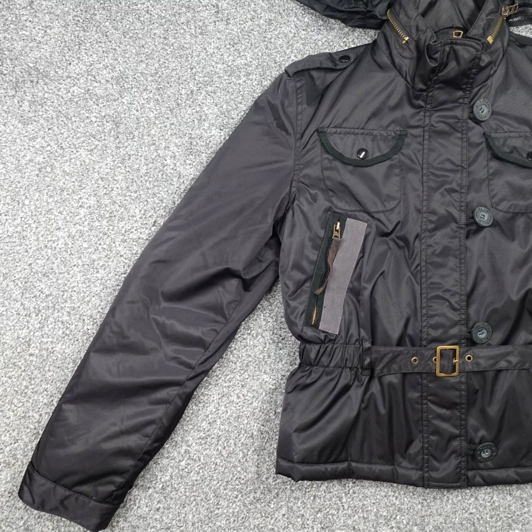 Alpha Industries Alpha Industries Jacket Womens Large Black Nylon Hooded Pockets Size L / US 10 / IT 46 - 4 Thumbnail