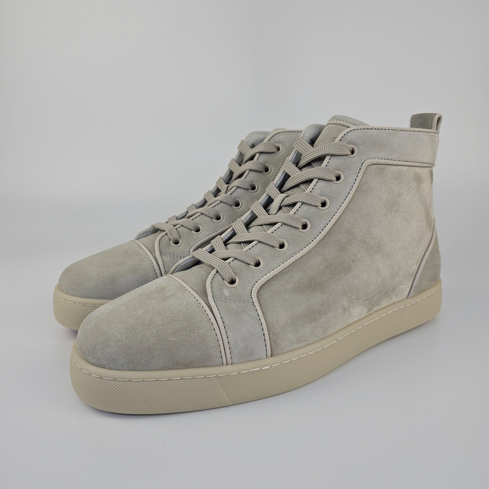 image of Christian Louboutin Louis Orlato Beige High Top Sneakers New, Men's (Size 7)