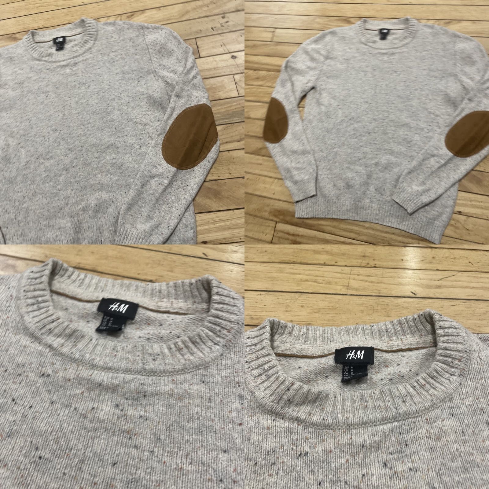 H&M H&M wool sweater Men M Elbow Patches Beige Cream Western capsule Knit Sweater Regular Size M Mens Pullover Casual Fall/Winter Size US M / EU 48-50 / 2 - 10 Thumbnail
