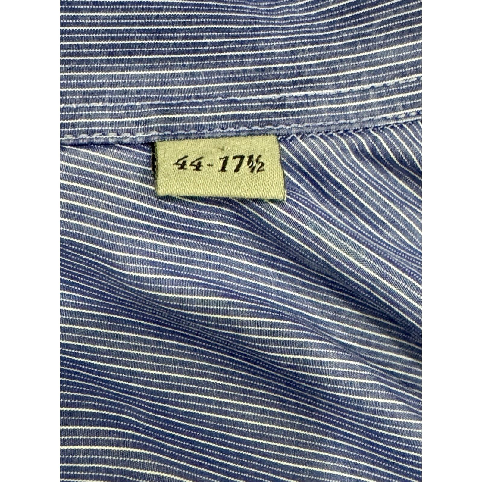 Canali Canali Mens Blue White Striped Button Up Xlg (44-17 1/2) Size US XL / EU 56 / 4 - 3 Thumbnail