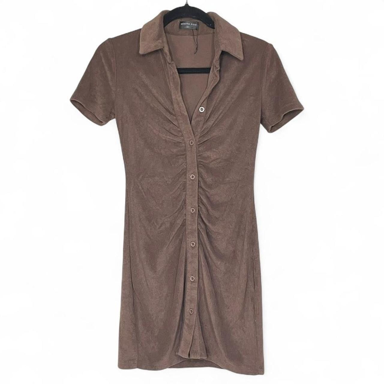 Other White Fox Modern Chocolate Brown Button Front Size M / US 6-8 / IT 42-44 - 1 Thumbnail