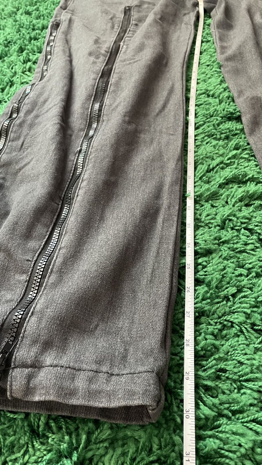 Vintage Flare baggy zipper jeans flared goth Size US 31 - 8 Thumbnail