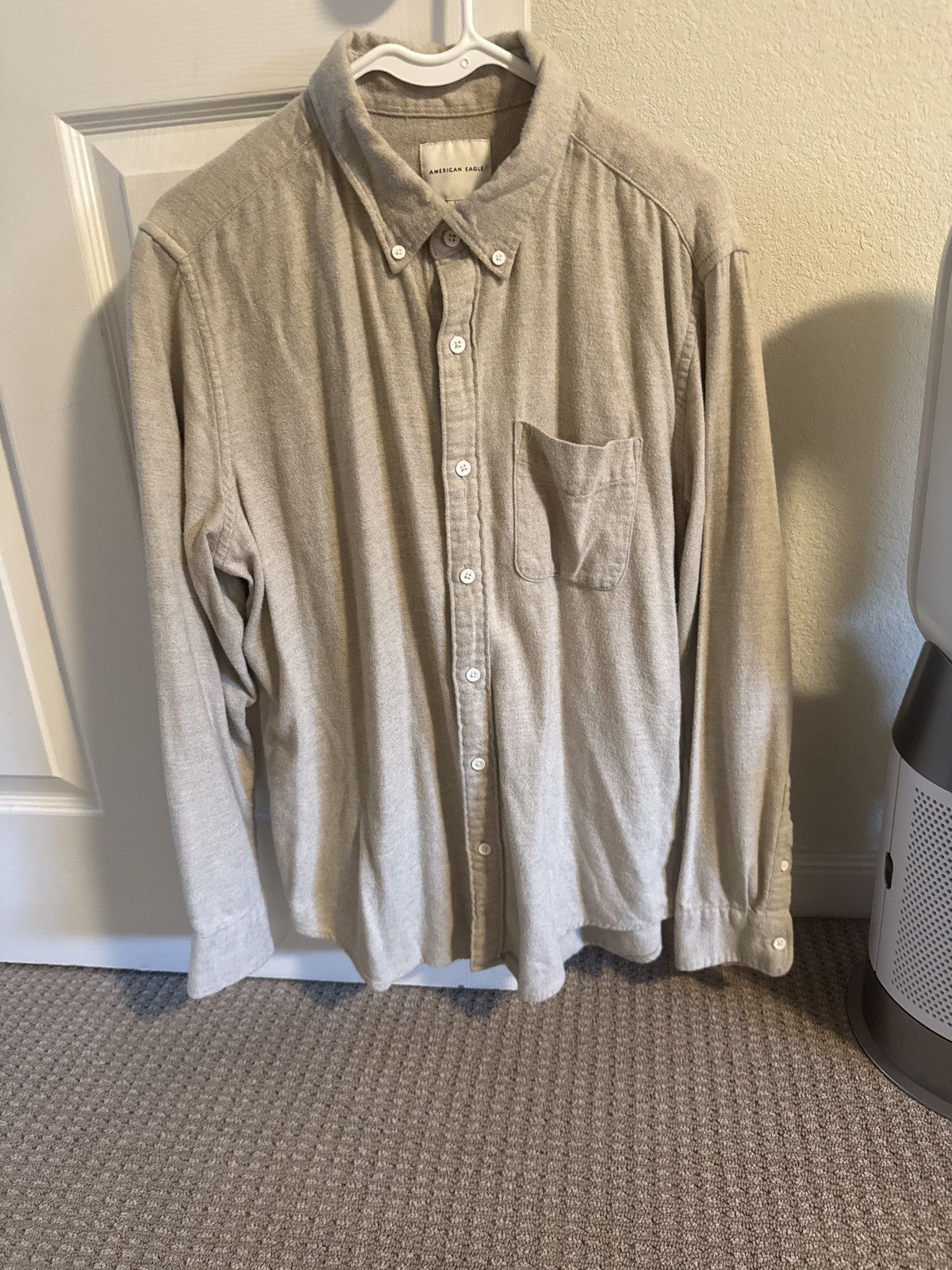 American Eagle Outfitters American Eagle Biege Button Up Size US L / EU 52-54 / 3 - 3 Thumbnail