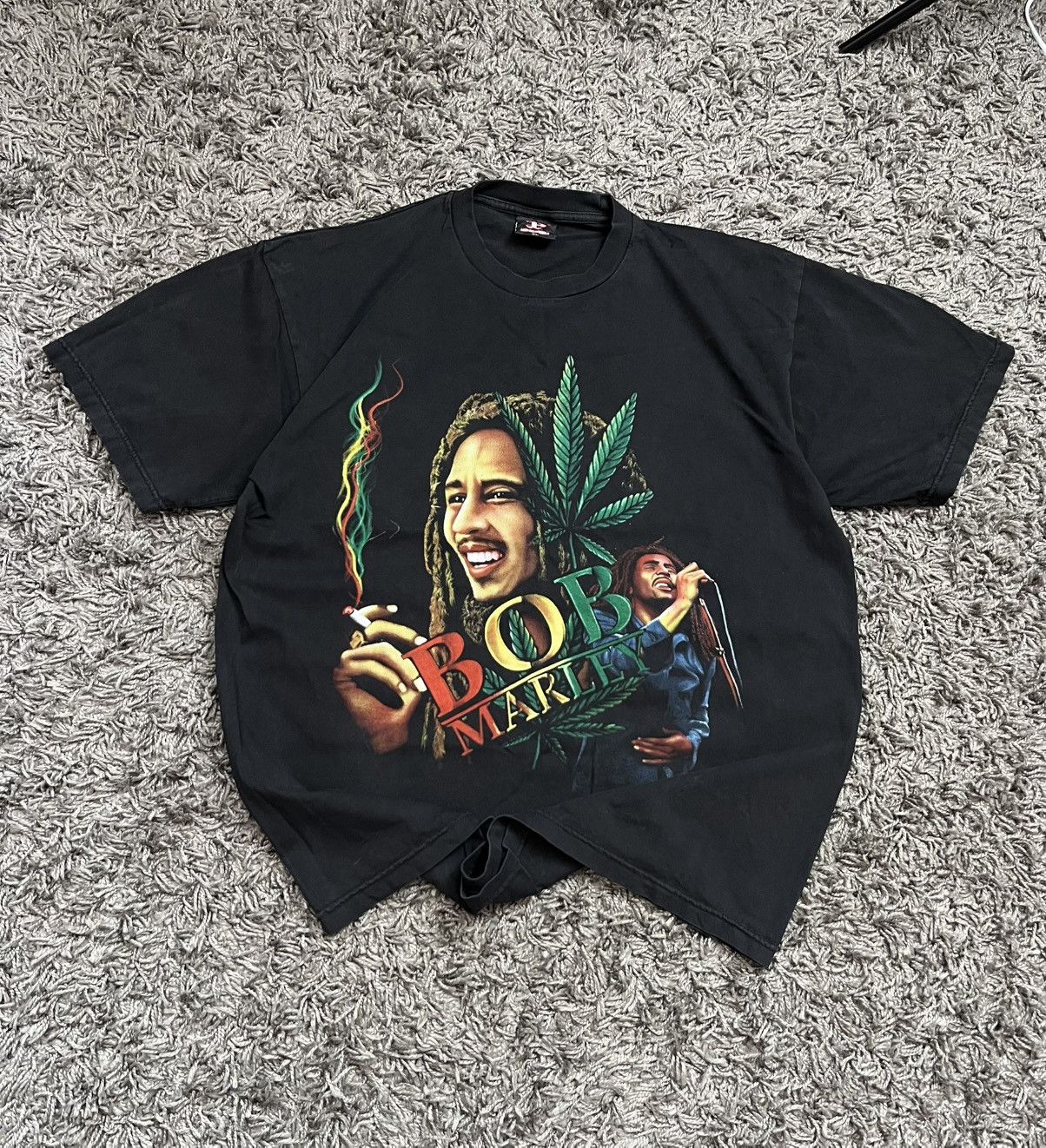 Bob Marley Rare Bob Marley Smoking Portrait Tee Double Sided XL Size US XL / EU 56 / 4 - 2 Thumbnail