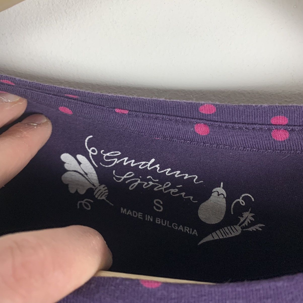 Gudrun Sjoden Gudrun Sjoden Polka Dot Long Sleeve T-Shirt Size S Purple Size S / US 4 / IT 40 - 8 Thumbnail