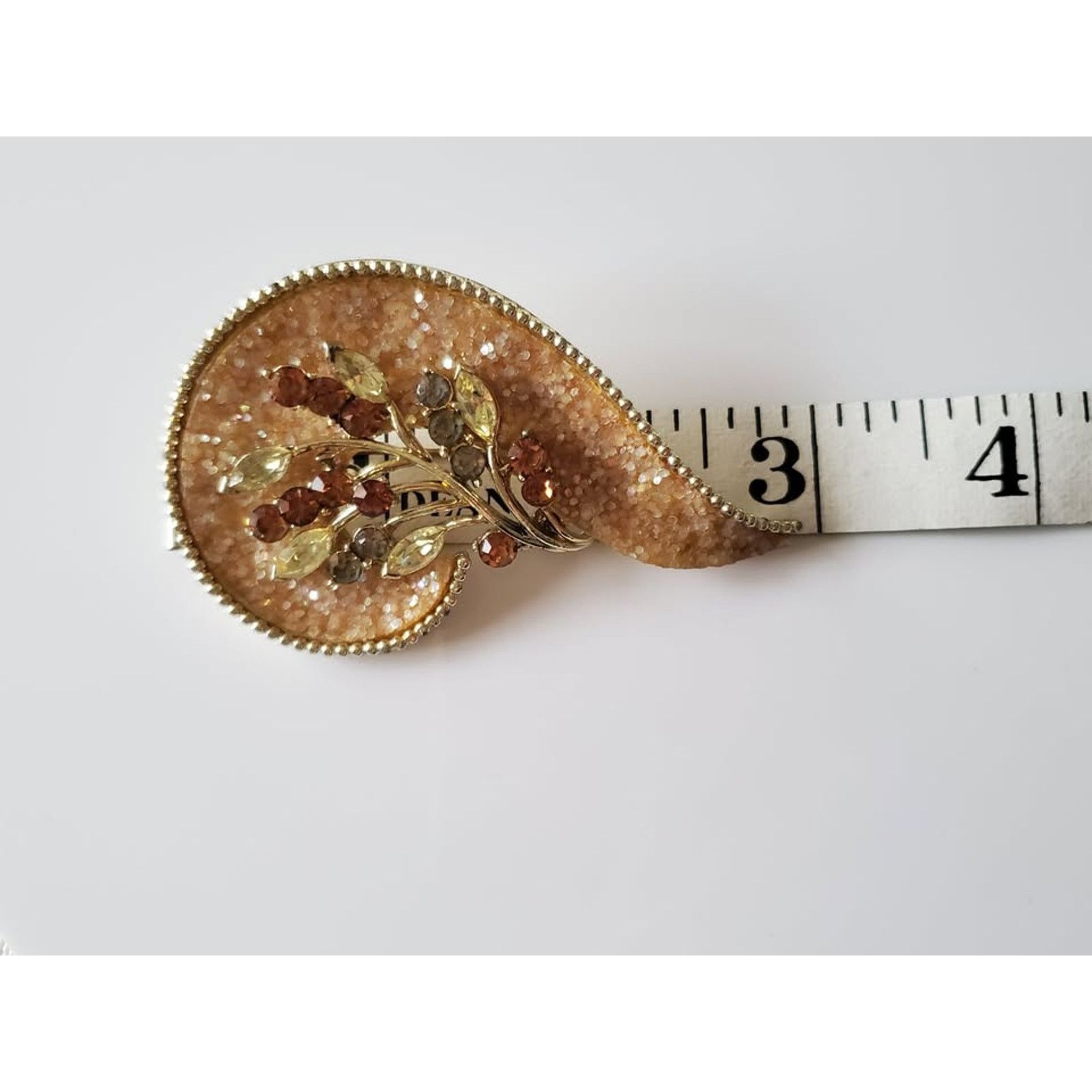 Unknown London Vintage Glitter Crusted Coro Designer Swirl Brooch Size ONE SIZE - 5 Thumbnail