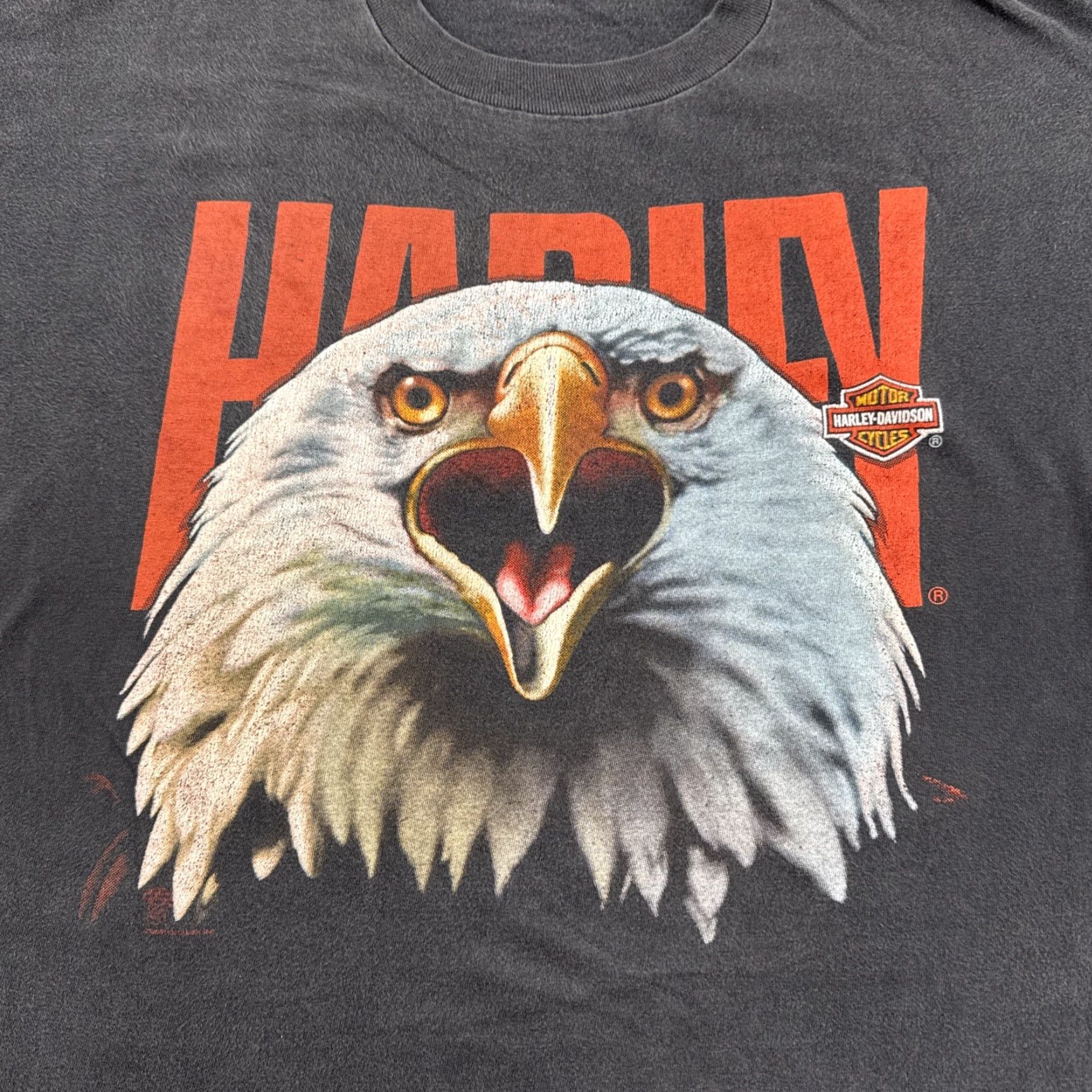 Harley Davidson VINTAGE Harley-Davidson T-Shirt Black 80s Biker Screaming Eagle Short Sleeve Crew Neck L Size US L / EU 52-54 / 3 - 2 Thumbnail