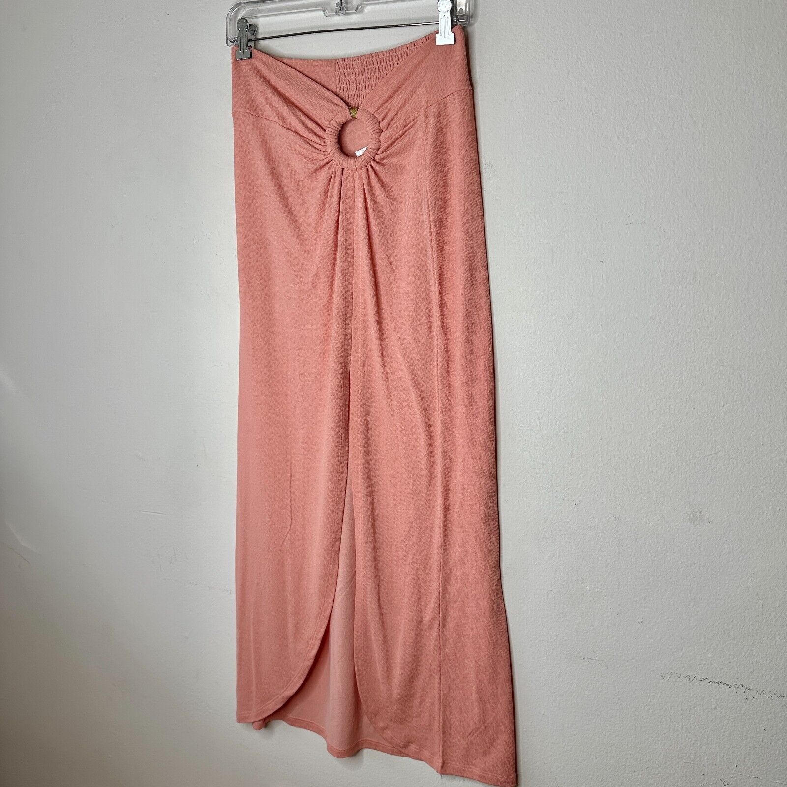Topshop NWT Topshop Peachy Gather Maxi Skirt O-Ring Slit Front 4 / 6 Size 27" / US 4 / IT 40 - 2 Thumbnail