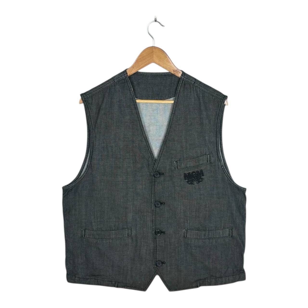 MCM MCM Vintage Legere Denim Vest Black Size M 90s Gilet Size US L / EU 52-54 / 3 - 1 Thumbnail