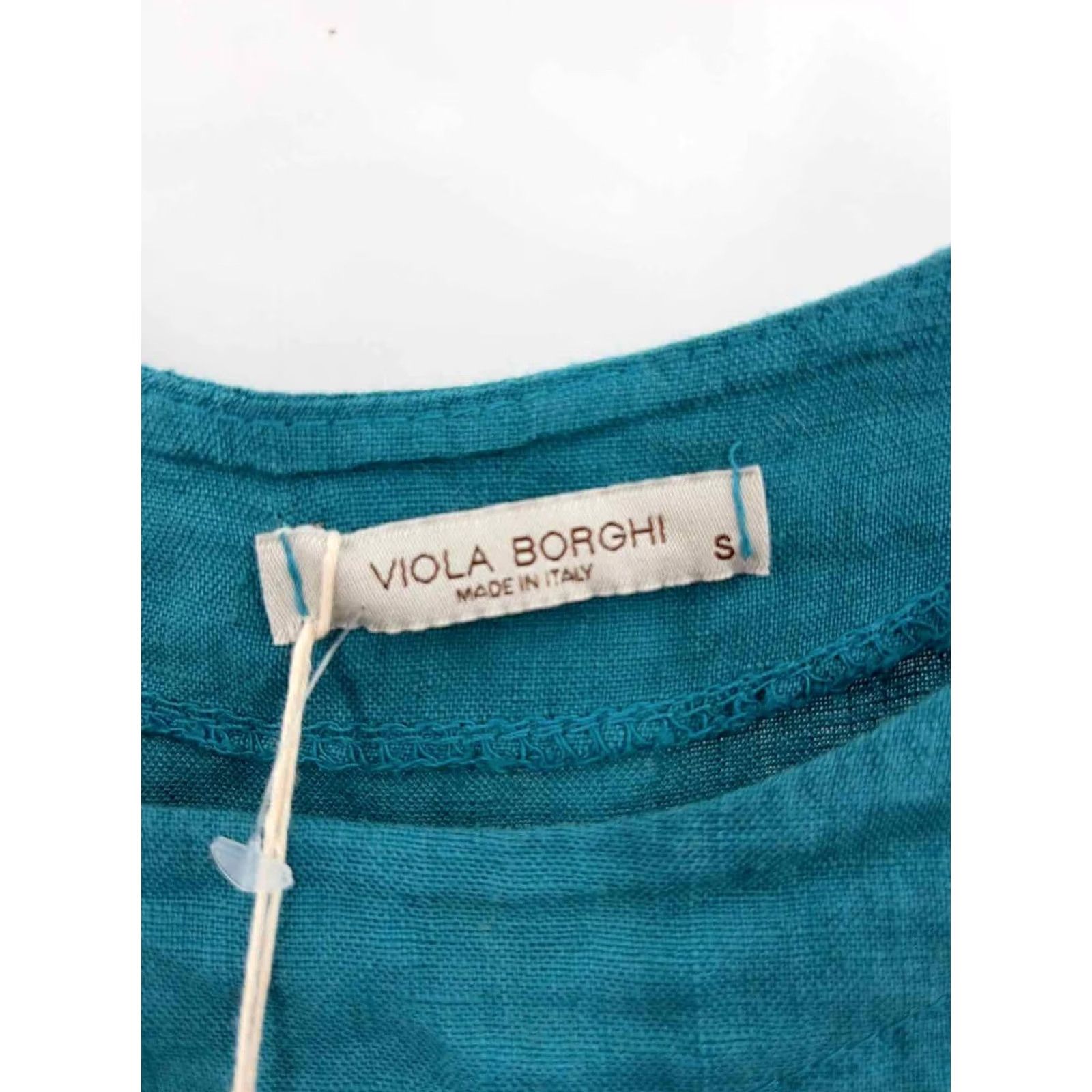 Vintage Viola Borghi Blue Size Small Blouse Size S / US 4 / IT 40 - 3 Thumbnail