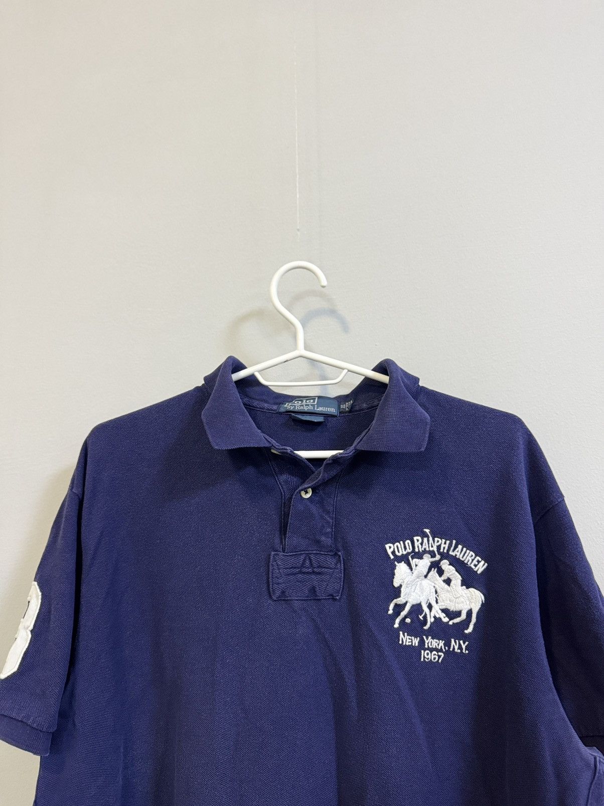 Polo Ralph Lauren × Vintage Vintage Polo Ralph Lauren New York 3 big logo polo tee 90’s Size US XL / EU 56 / 4 - 2 Thumbnail