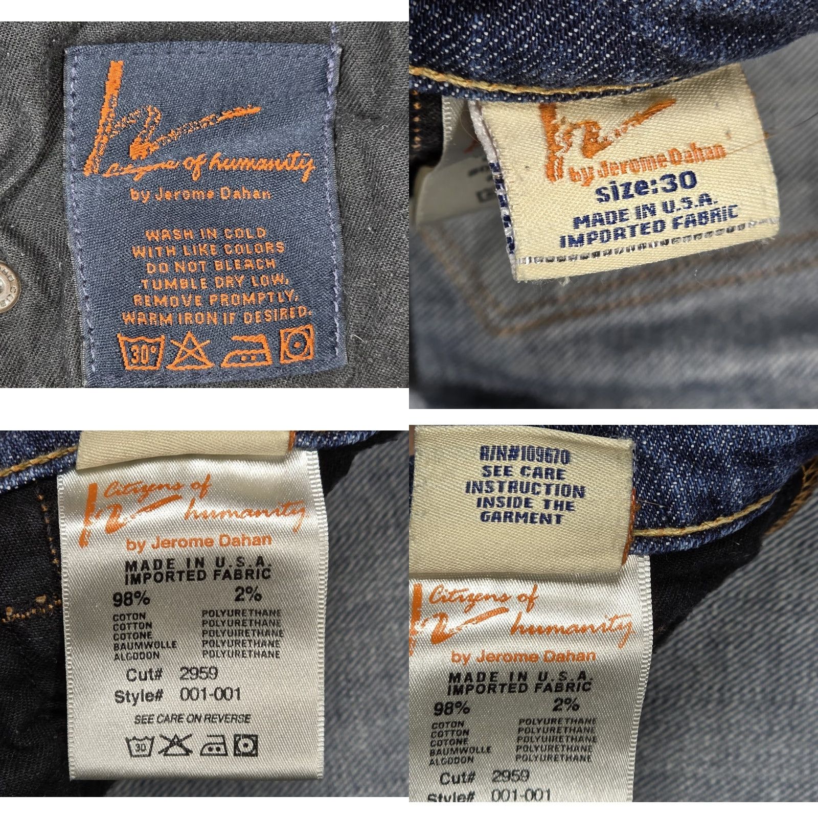 Citizens Of Humanity Citizen Of Humanity Kelly 001 Jeans Women Sz 30 Low Waist Bootcut Blue USA 32x33 Size 30" / US 8 / IT 44 - 9 Thumbnail