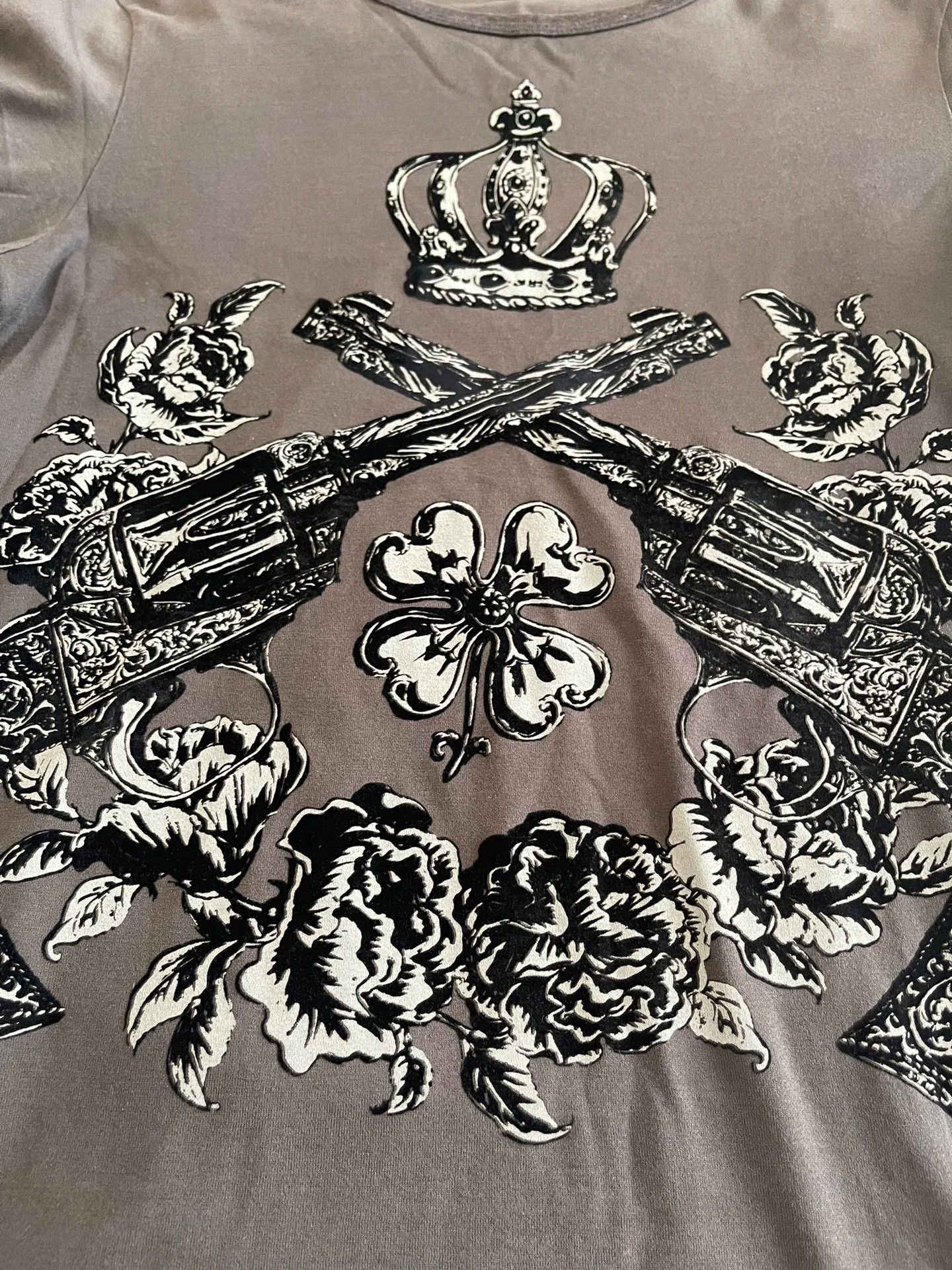 Dolce & Gabbana DG Premium Flocked Logo Black Cotton T-Shirt Size 46 Size US S / EU 44-46 / 1 - 2 Thumbnail