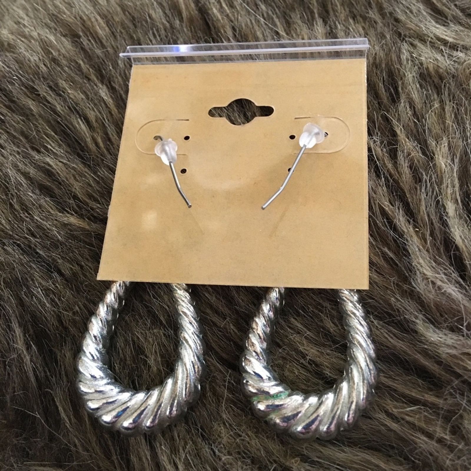 Vintage Vintage repurpose silver tone loop earrings Size ONE SIZE - 5 Thumbnail