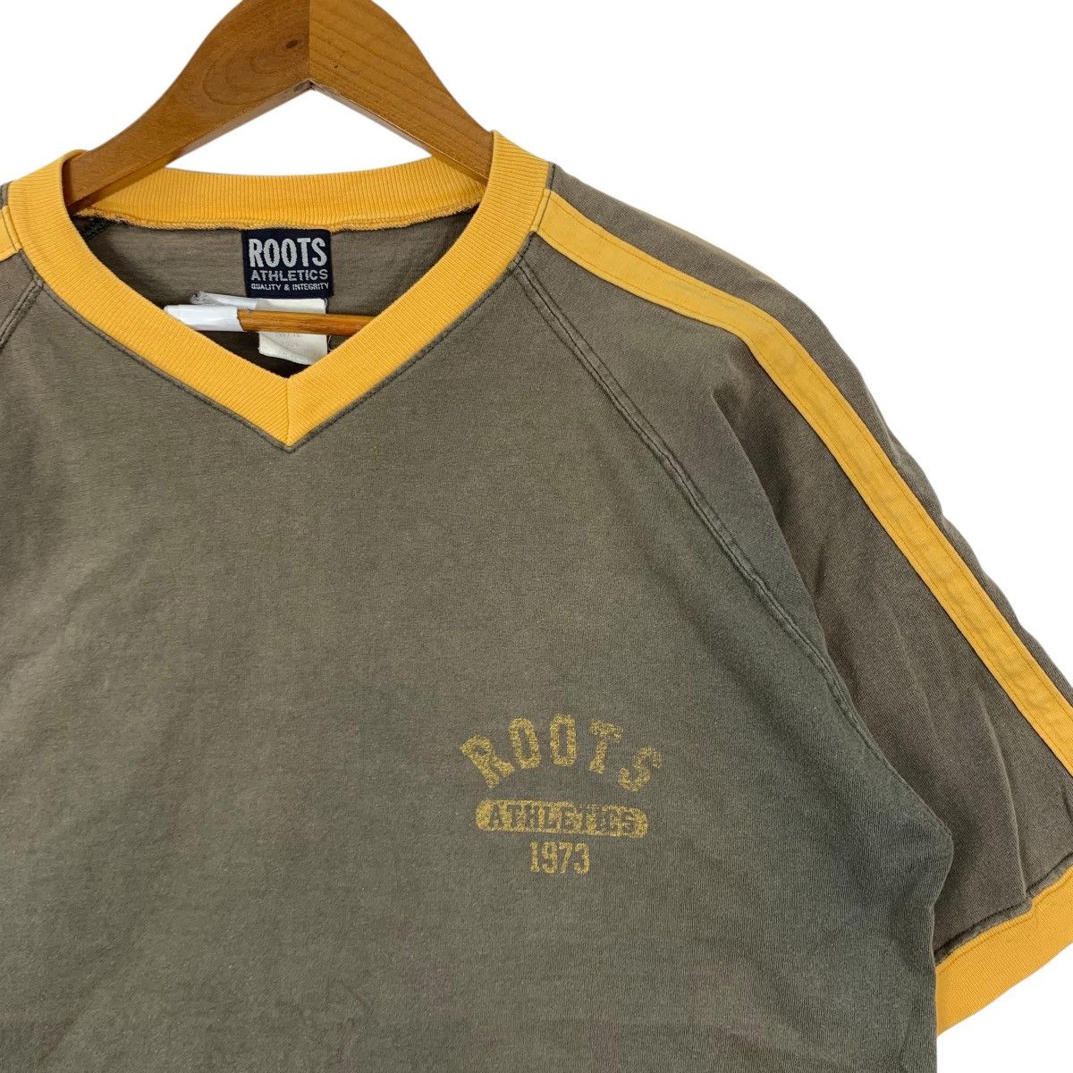 Roots Vintage ROOTS ATHLETIC Sportswear Ringer Short Sleeve Tshirt Size US M / EU 48-50 / 2 - 3 Thumbnail