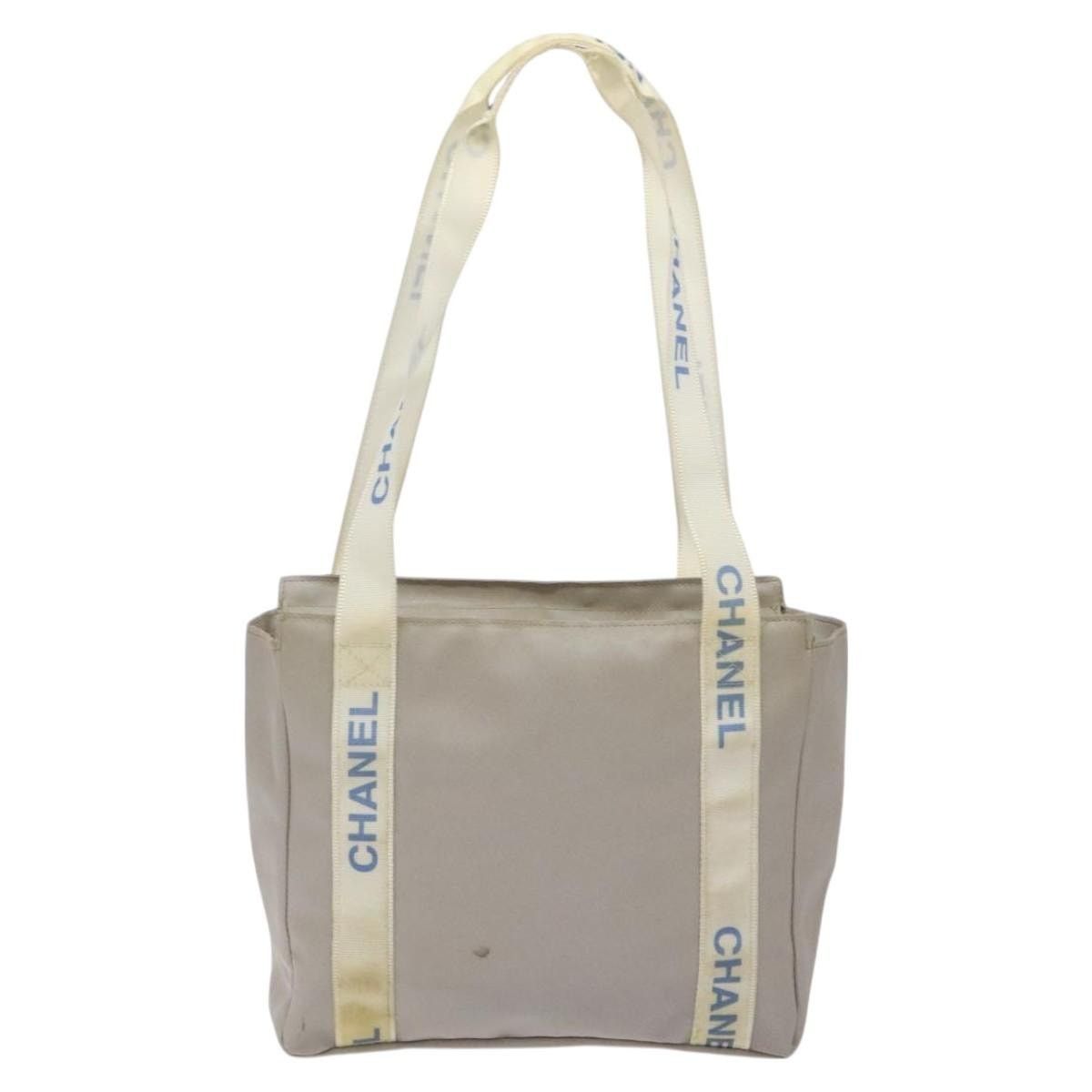 Chanel CHANEL Tote Bag Pvc Canvas Greige Silver CC Size ONE SIZE - 3 Thumbnail