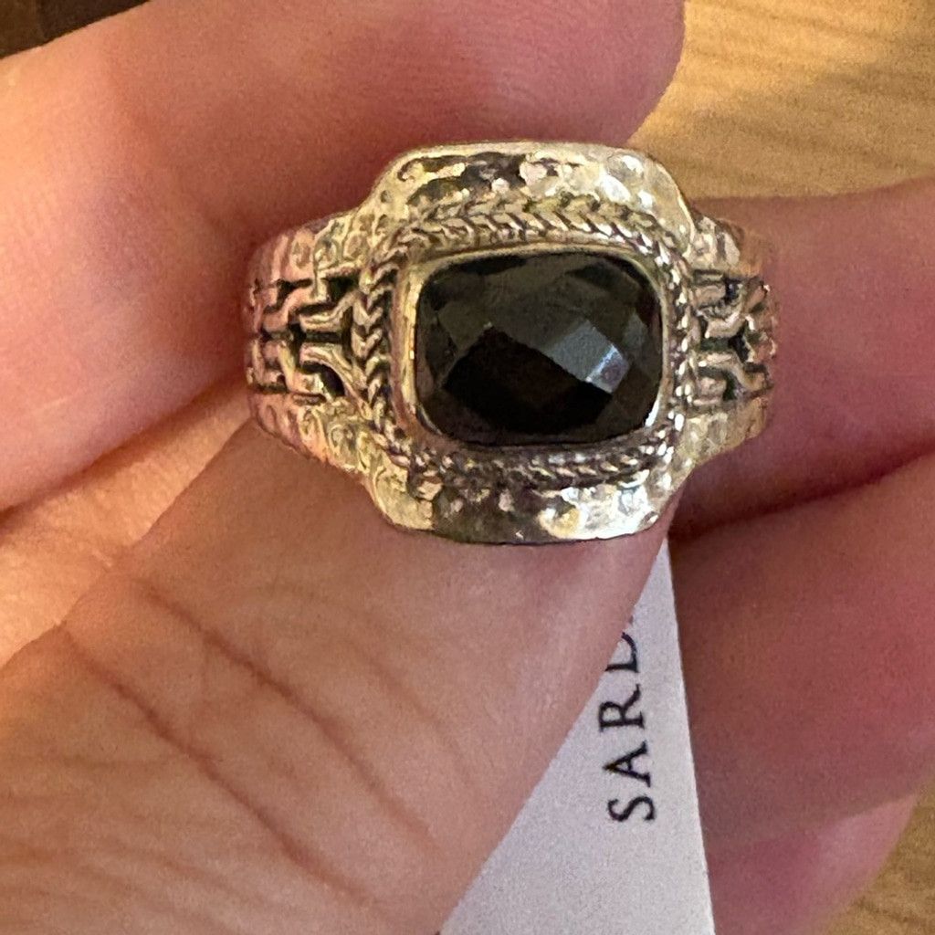 Other Sarda Sterling Silver Ring Black Spinel NWT Size ONE SIZE - 9 Thumbnail