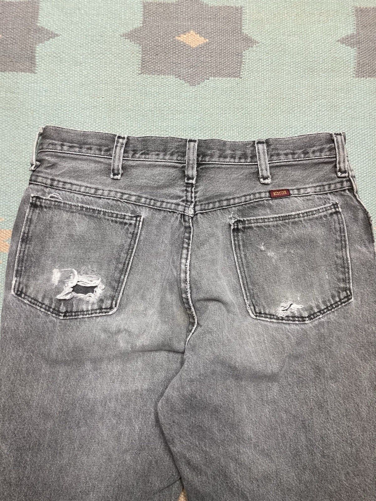 Rustler × Vintage Vintage rustler jeans faded straight distressed grunge 32x31 Size US 32 / EU 48 - 9 Thumbnail