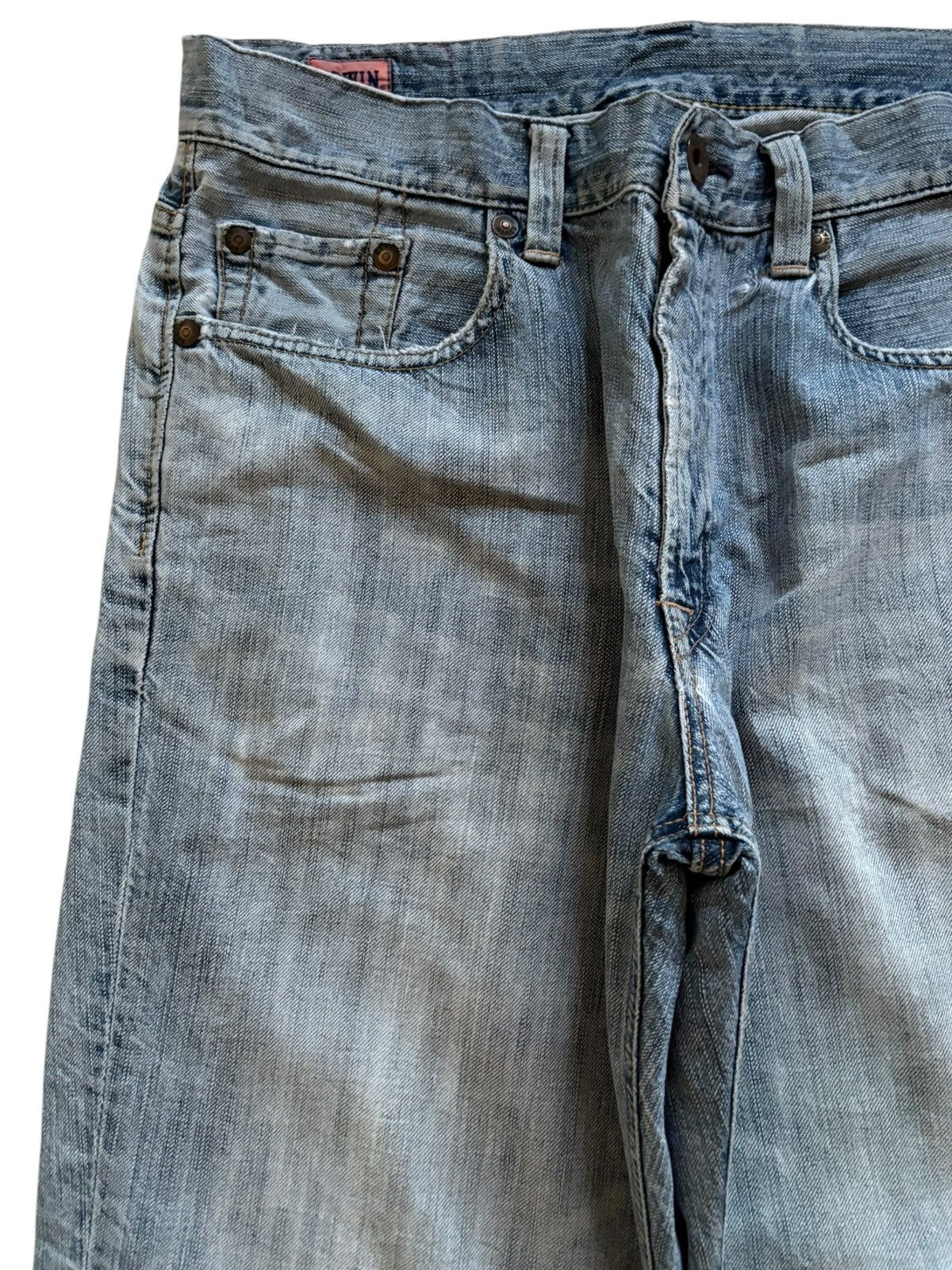 Edwin SALES🔥Vintage Edwin Buckle Back Distressed Baggy Jean Short Size US 35 - 5 Thumbnail