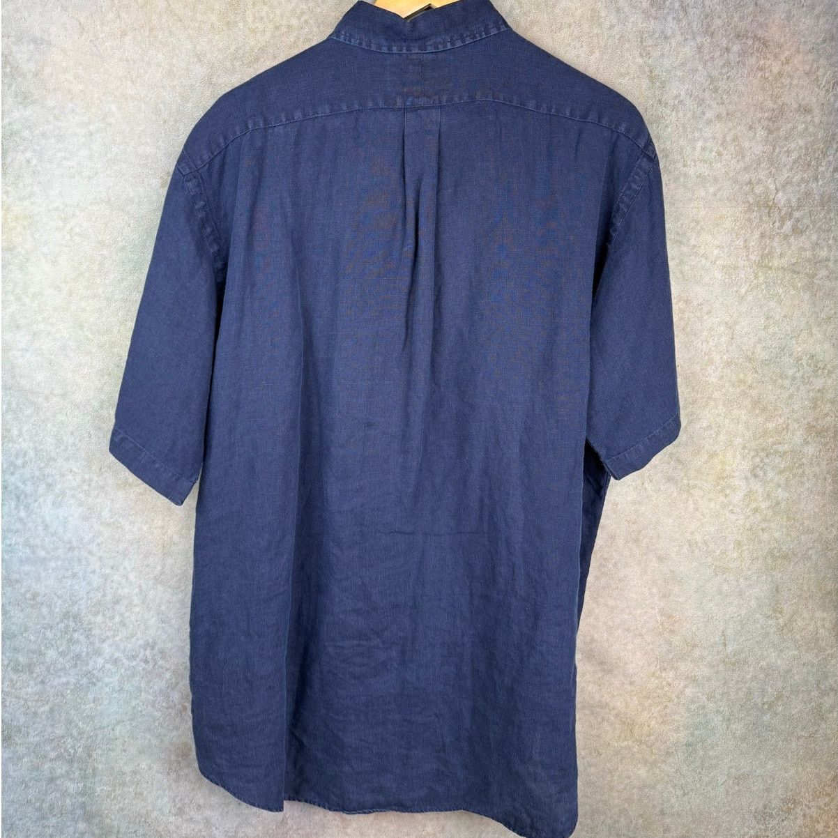Polo Ralph Lauren × Vintage VTG 90s Polo Ralph Lauren 100% Linen Shirt Mens Sz L Navy Size US L / EU 52-54 / 3 - 6 Thumbnail