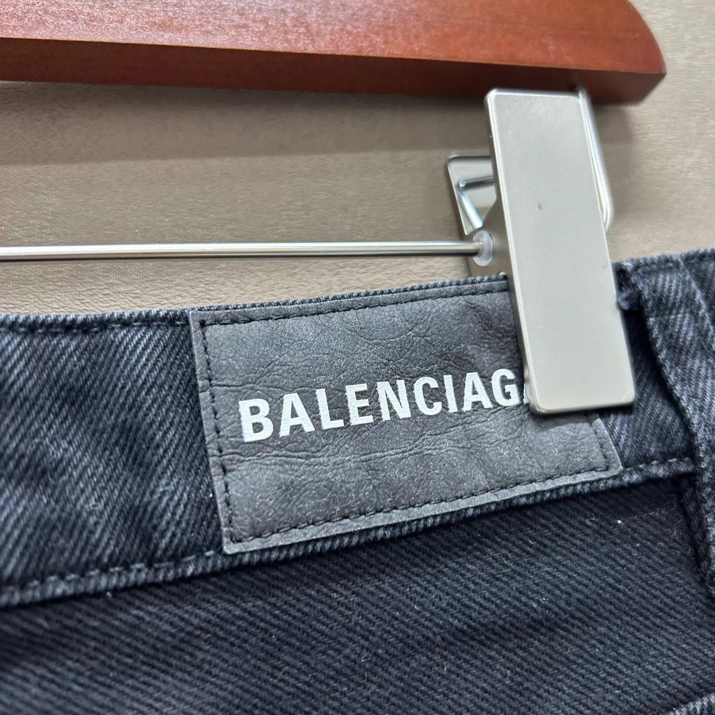 Balenciaga Balenciaga 99 New Washed Denim Leather Logo Tag Skirt 38 Size 26" / US 2 / IT 38 - 3 Thumbnail
