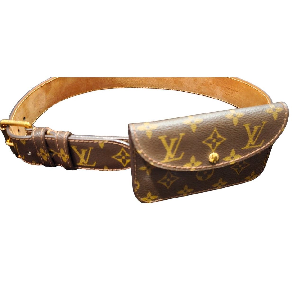 Louis Vuitton Louis Vuitton Monogram Ceinture Pochette Solo 80cm/32in Belt Size ONE SIZE - 3 Thumbnail