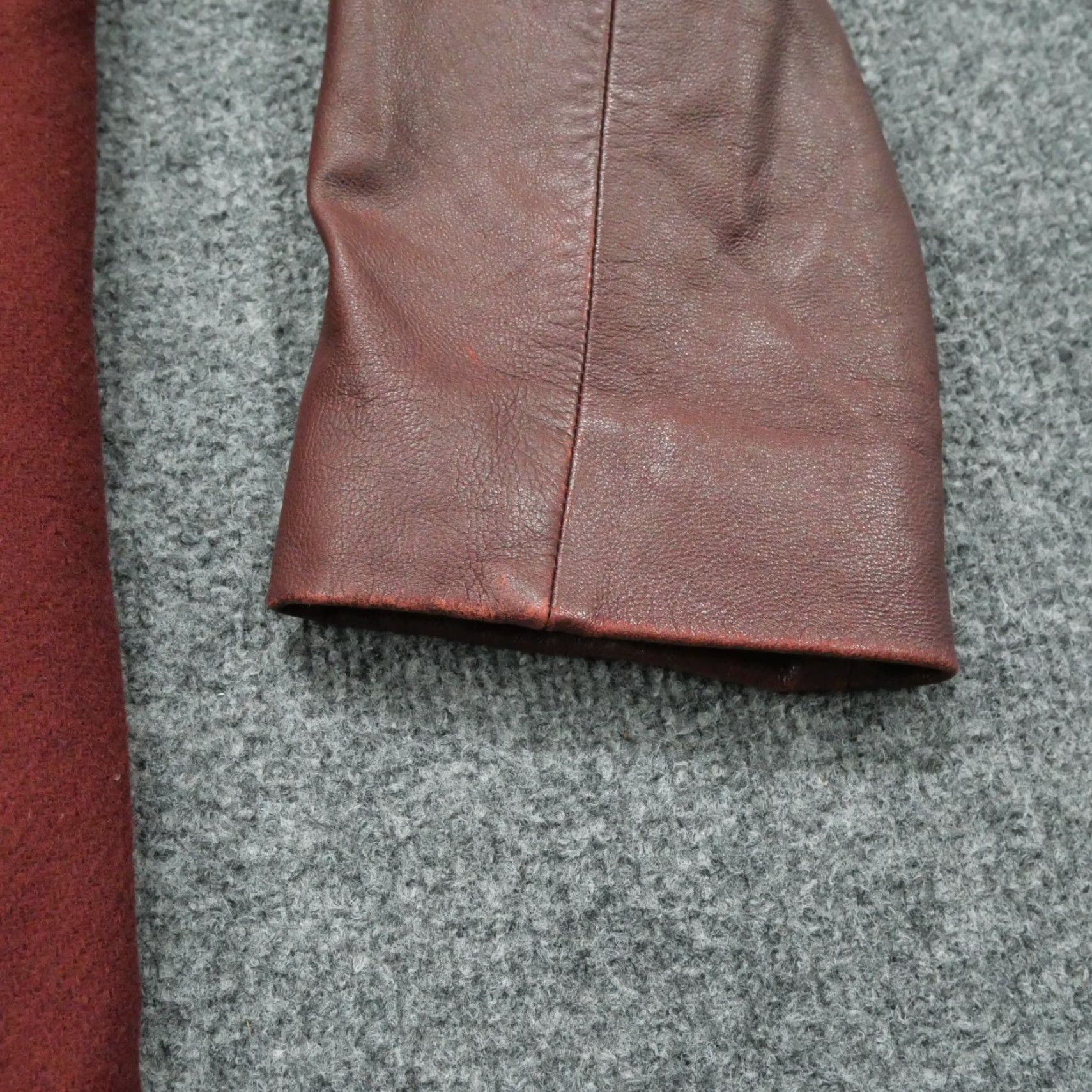 Zara Zara Jacket Womens Small Red Burgundy Wool Leather Blazer Long Asymmetrical Zip Size S / US 4 / IT 40 - 4 Thumbnail