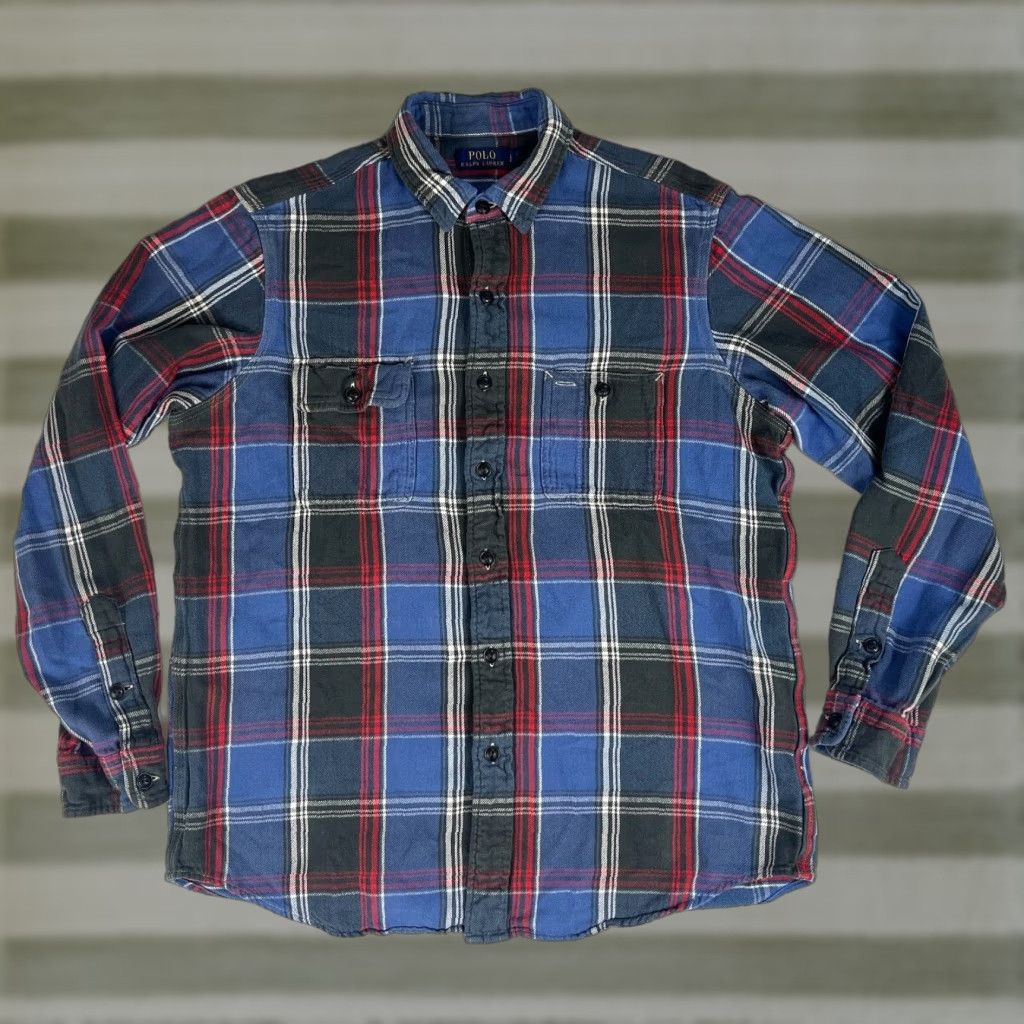 Polo Ralph Lauren Polo Ralph Lauren Button-Up Flannel Shirt Plaid Multicolor Sz L Mens Size US L / EU 52-54 / 3 - 1 Thumbnail