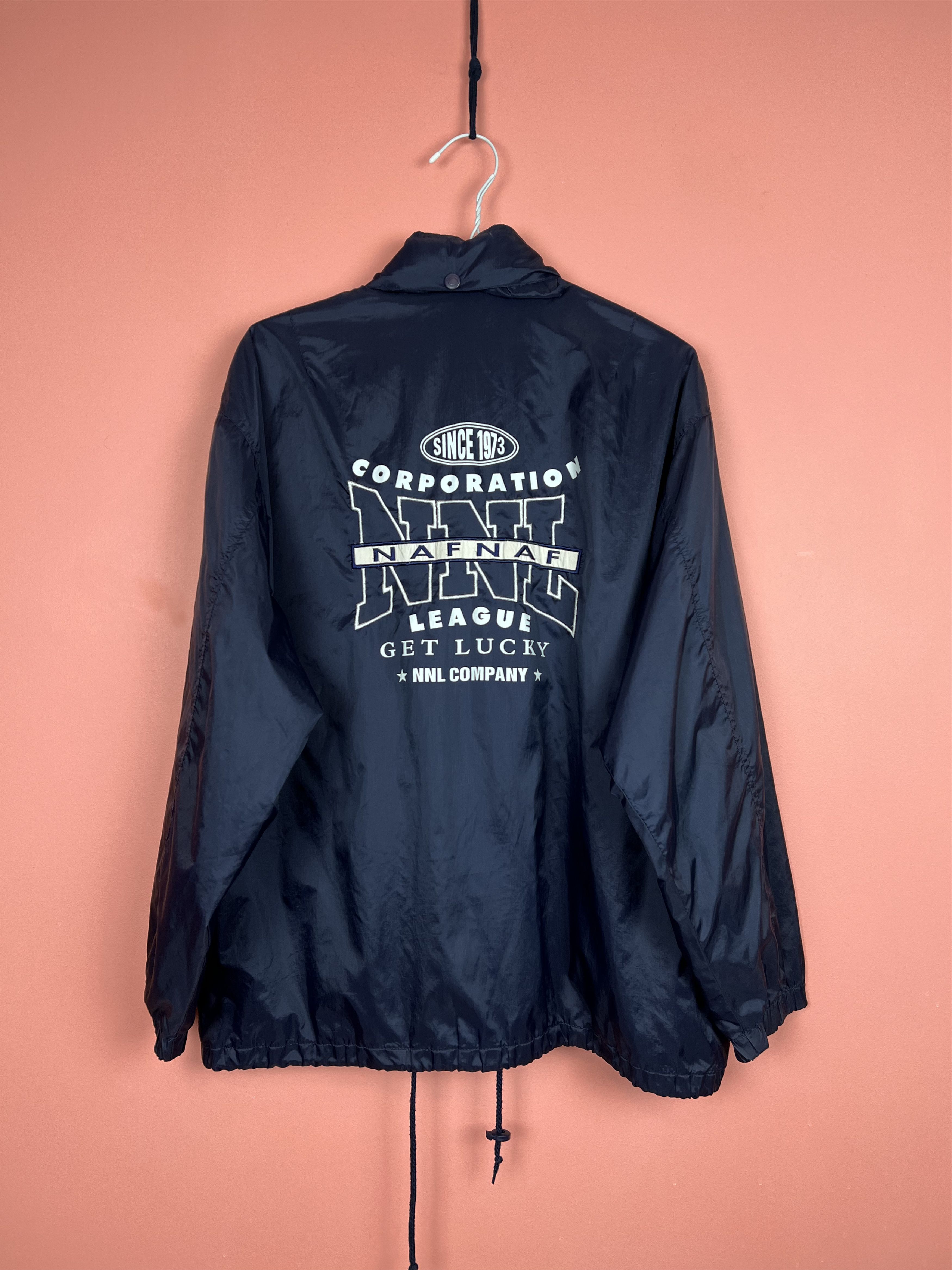 Japanese Brand Naf naf streetwear casual jacket hood big logo vintage Size US L / EU 52-54 / 3 - 10 Thumbnail
