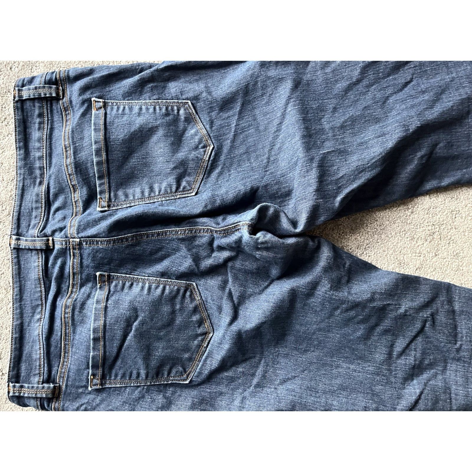 Ann Taylor VINTAGE Ann Taylor Loft Women's Crop Jeans Size 10 Dark Blue Denim Slim Fit 5-Pocket Size 32" / US 10 / IT 46 - 4 Thumbnail