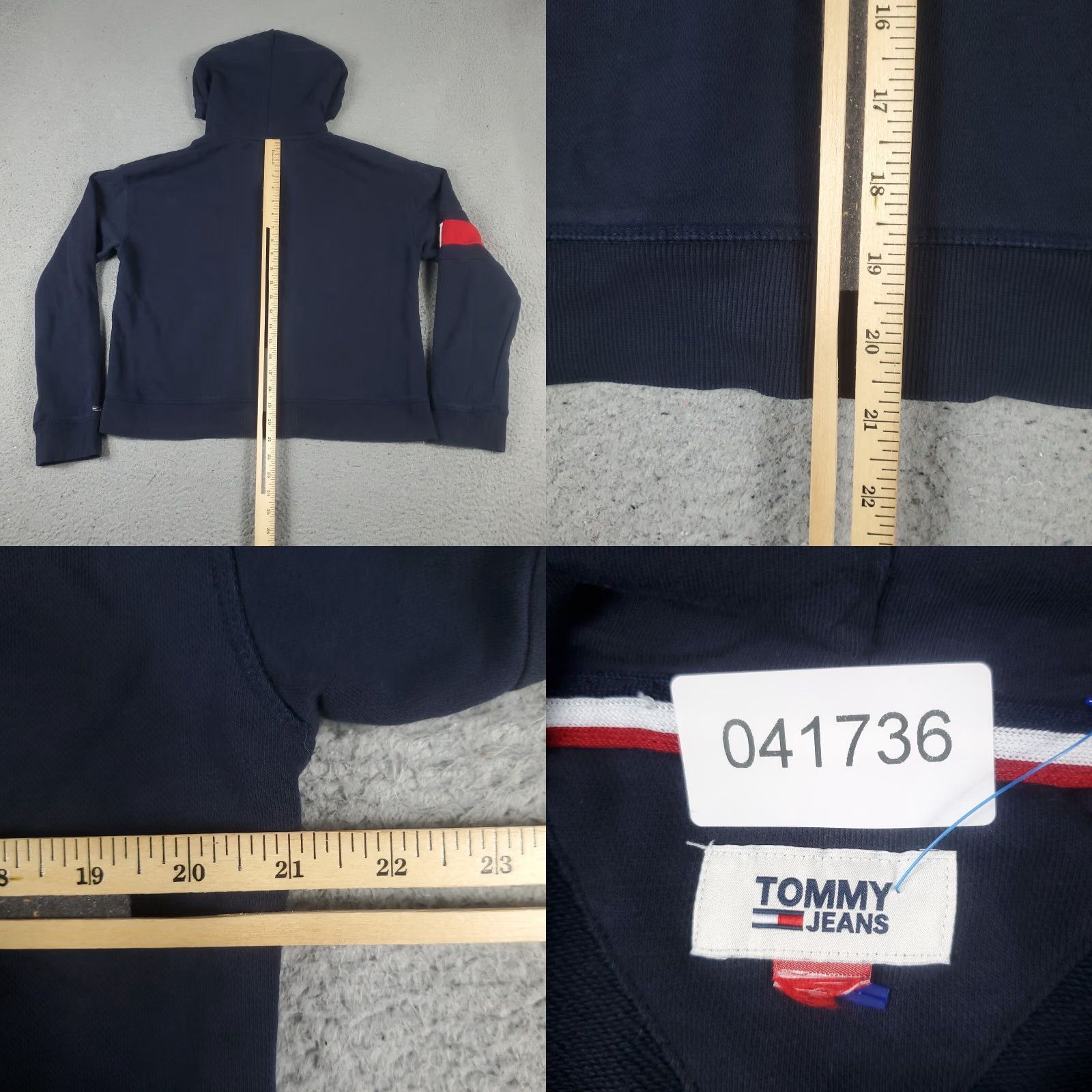 Tommy Hilfiger Tommy Hilfiger Hoodie Womens Medium Blue Full Zip Crop Sweatshirt Activewear Size M / US 6-8 / IT 42-44 - 8 Thumbnail