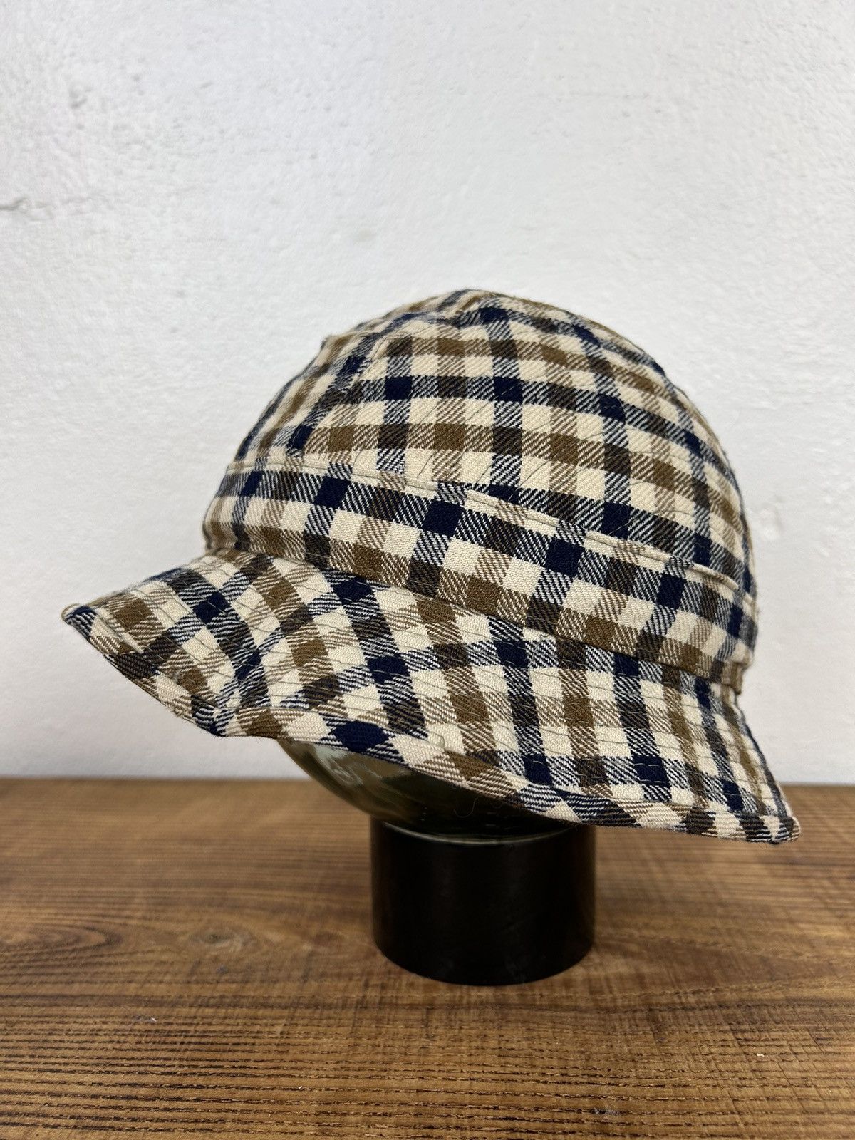 Vintage 90s Vintage Aquascutum England Checkered Hat Grailed