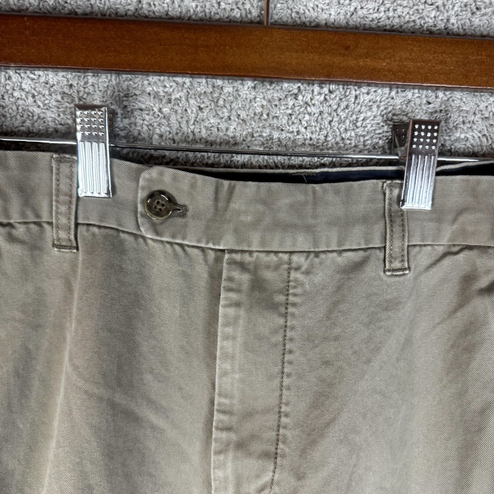Charles Tyrwhitt Pants Mens 32x34 Khaki Chino Cotton Flat Front