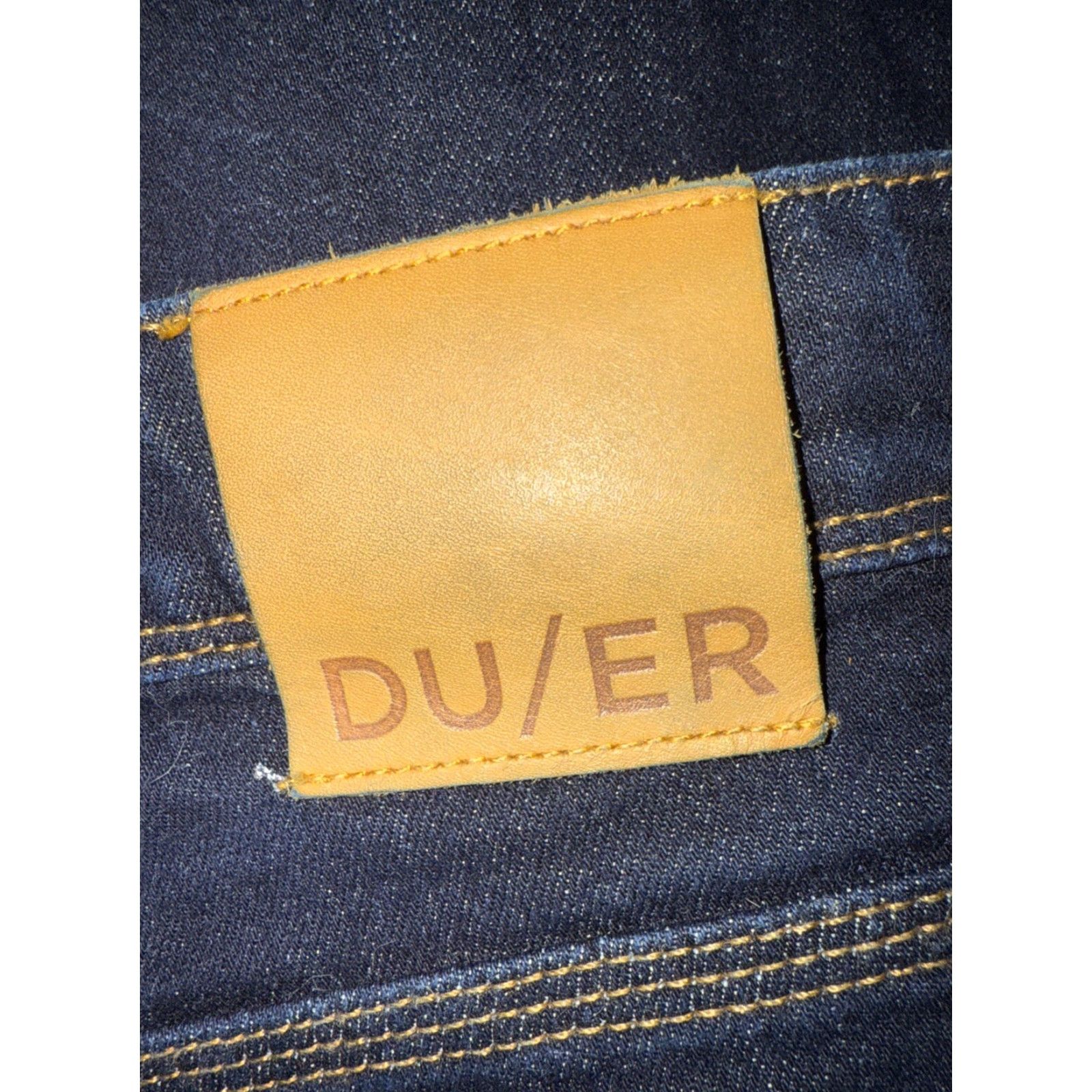 Vintage **DU/ER Jeans Mens Blue Solid Stretch Straight Leg 30 X 32** User: **DU/ER Jeans Mens Blue Solid Stretch Straight Leg 30 X 32** Size US 30 / EU 46 - 5 Thumbnail