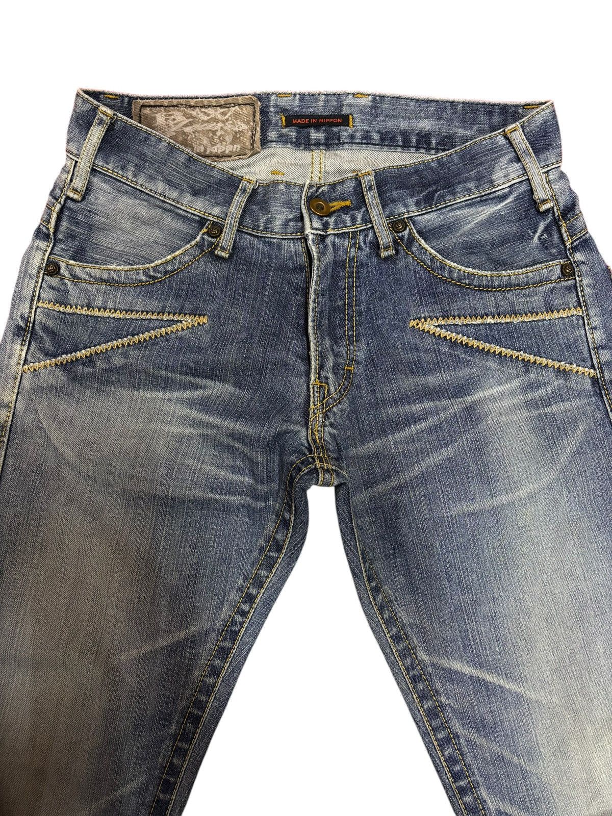Japan Blue × Japanese Brand Vintage Japan Blue Way Flared Bootcut Strike Faded Jeans Size US 29 - 4 Thumbnail