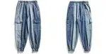 Japanese Brand 21SS Indigo Union Japan Blue Denim Faded Jogger Pants Size US 32 / EU 48 - 4 Thumbnail
