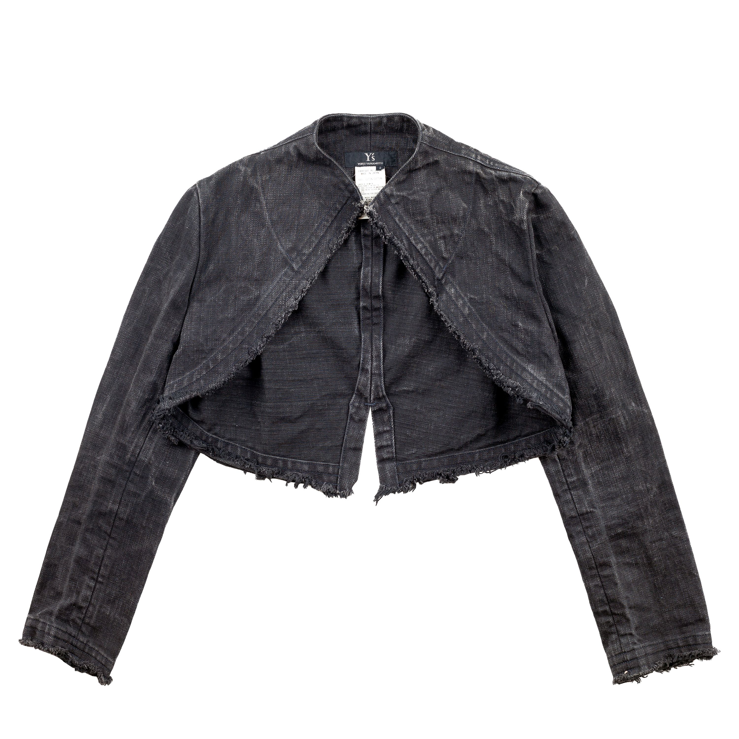 Y's × Yohji Yamamoto Y’s Yohji Yamamoto Dark Denim Cropped Bolero Jacket Size S / US 4 / IT 40 - 1 Thumbnail